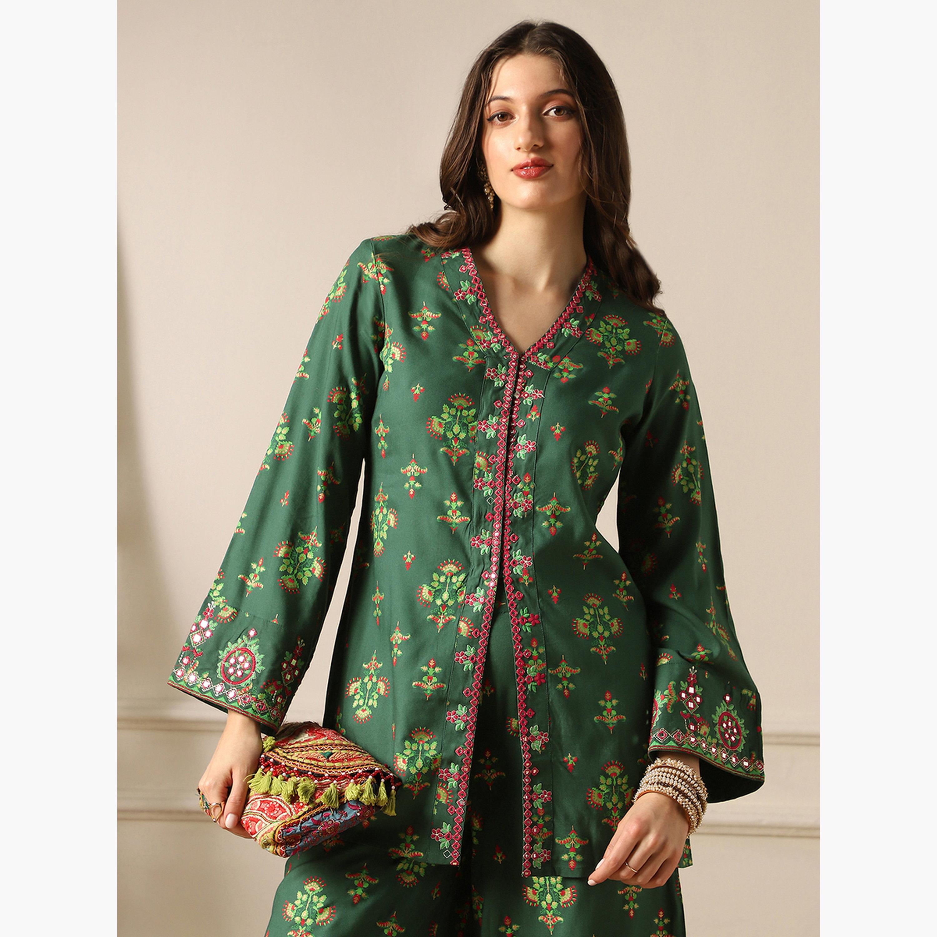 طقم بلوزة مطرزة مع بنطلون-women-clothing-coordsets-image-5