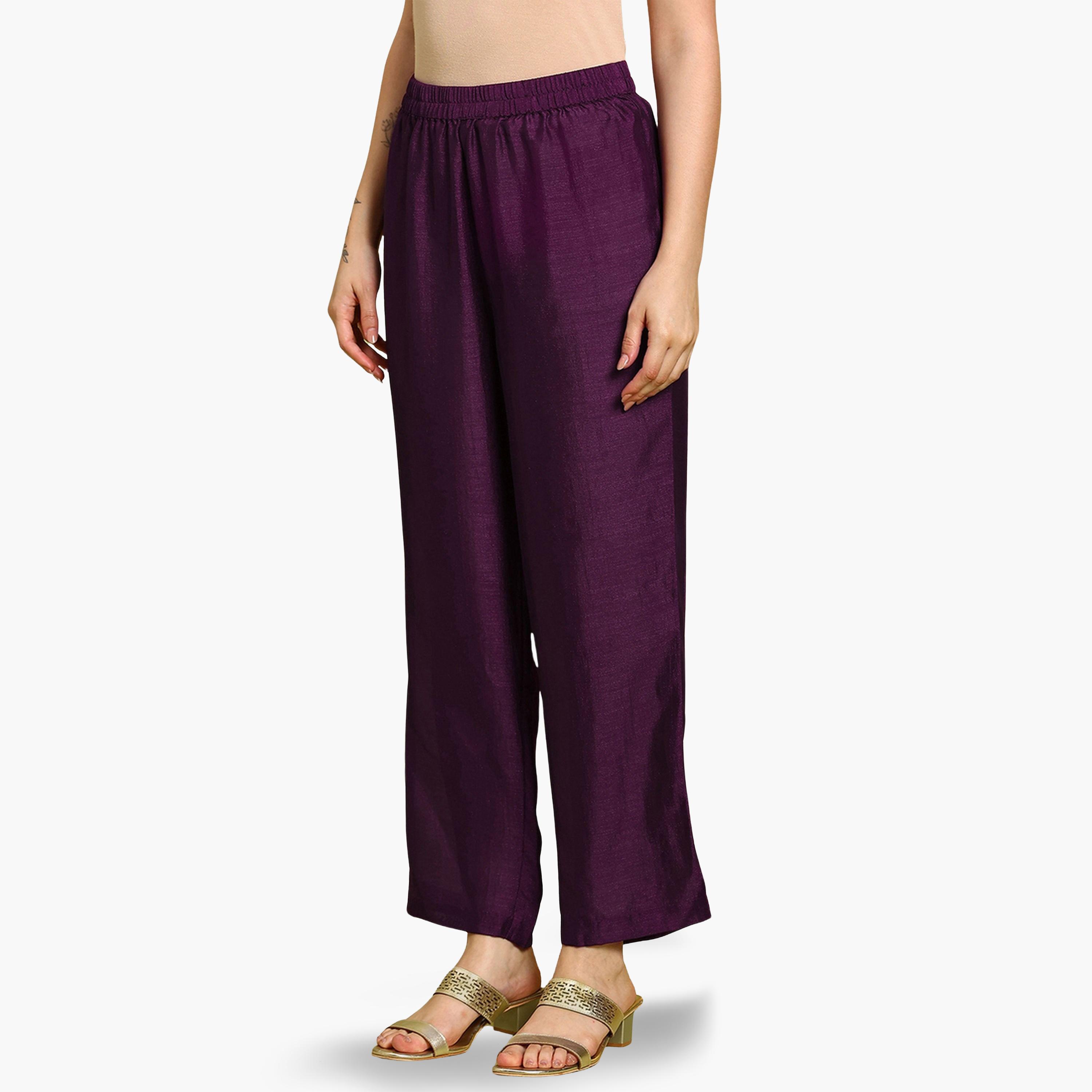 طقم منسق من كورتا مطرزة بالترتر وبنطال بأرجل واسعة-women-clothing-ethnicwear-kurtasets-image-5