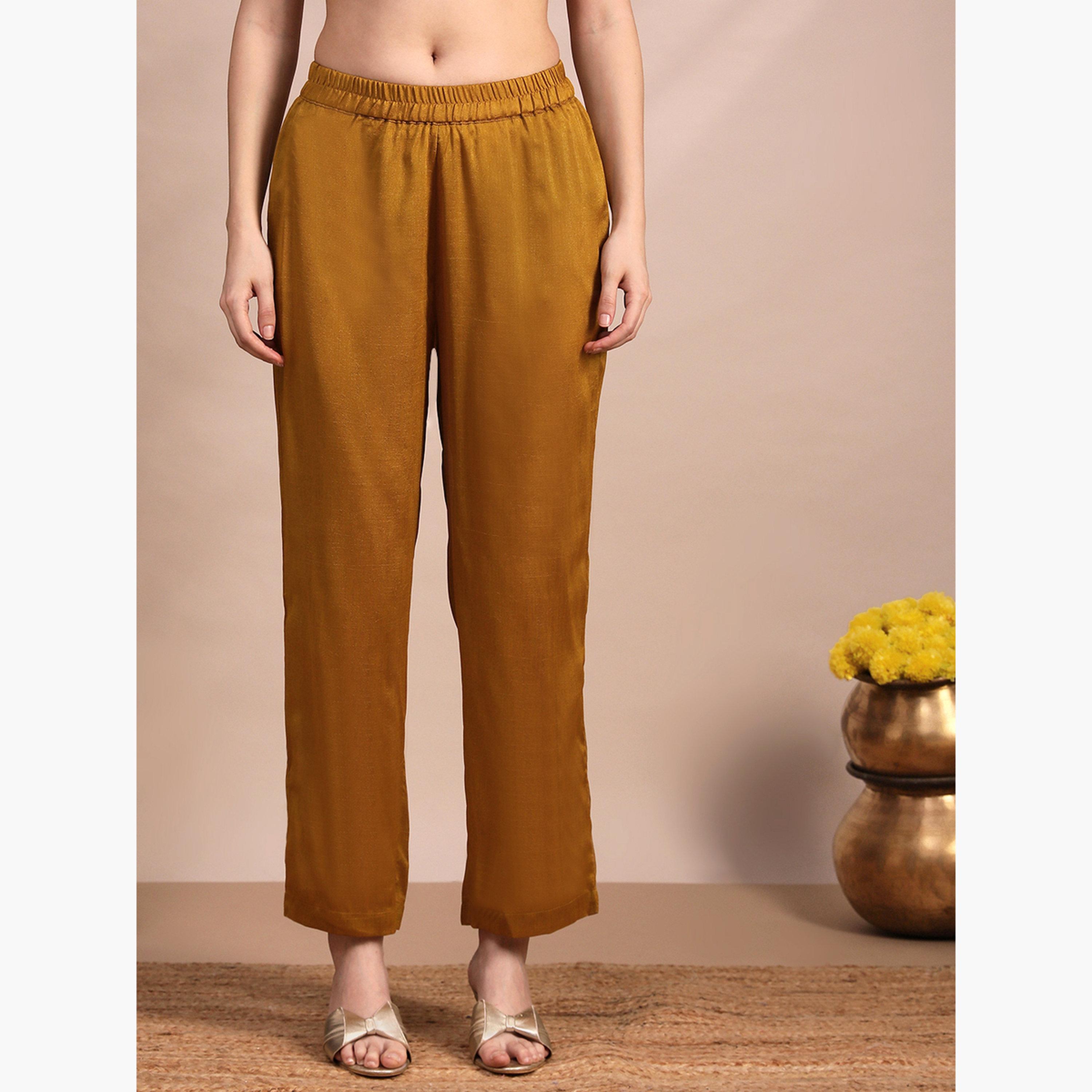 طقم منسق من كورتا مطرزة بالترتر وبنطال بأرجل واسعة-women-clothing-ethnicwear-kurtasets-image-5