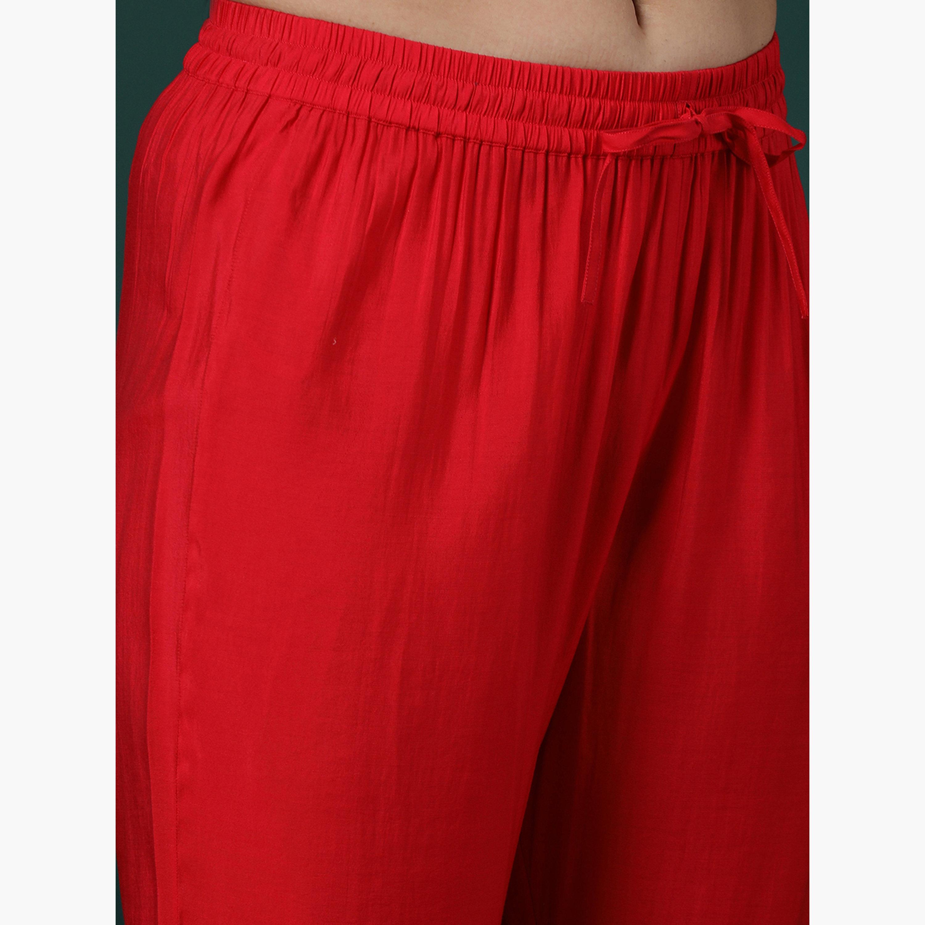 طقم كورتا مطرزة بالترتر وبنطال للنساء-women-clothing-ethnicwear-kurtasets-image-5