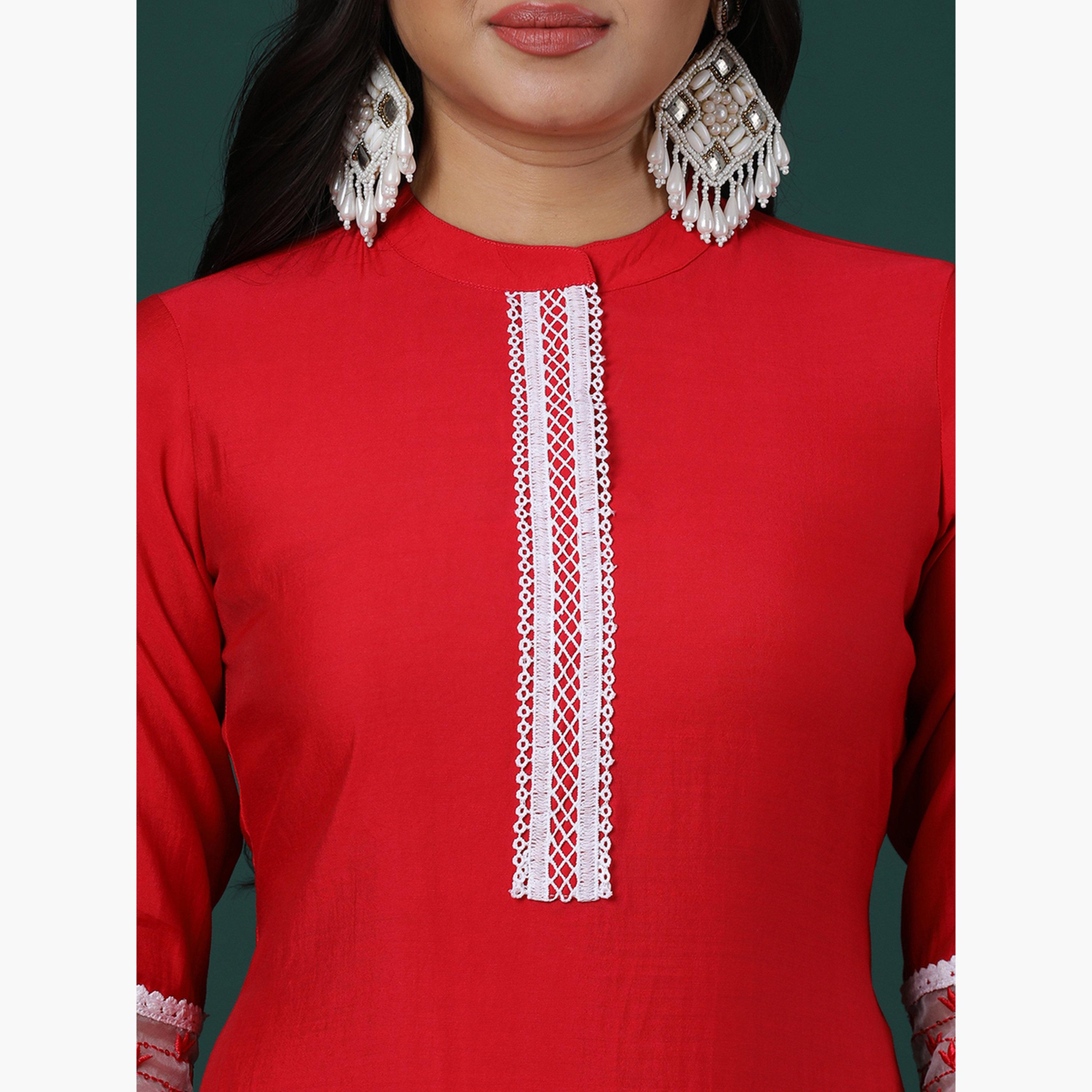 طقم كورتا مطرزة بالترتر وبنطال للنساء-women-clothing-ethnicwear-kurtasets-image-6