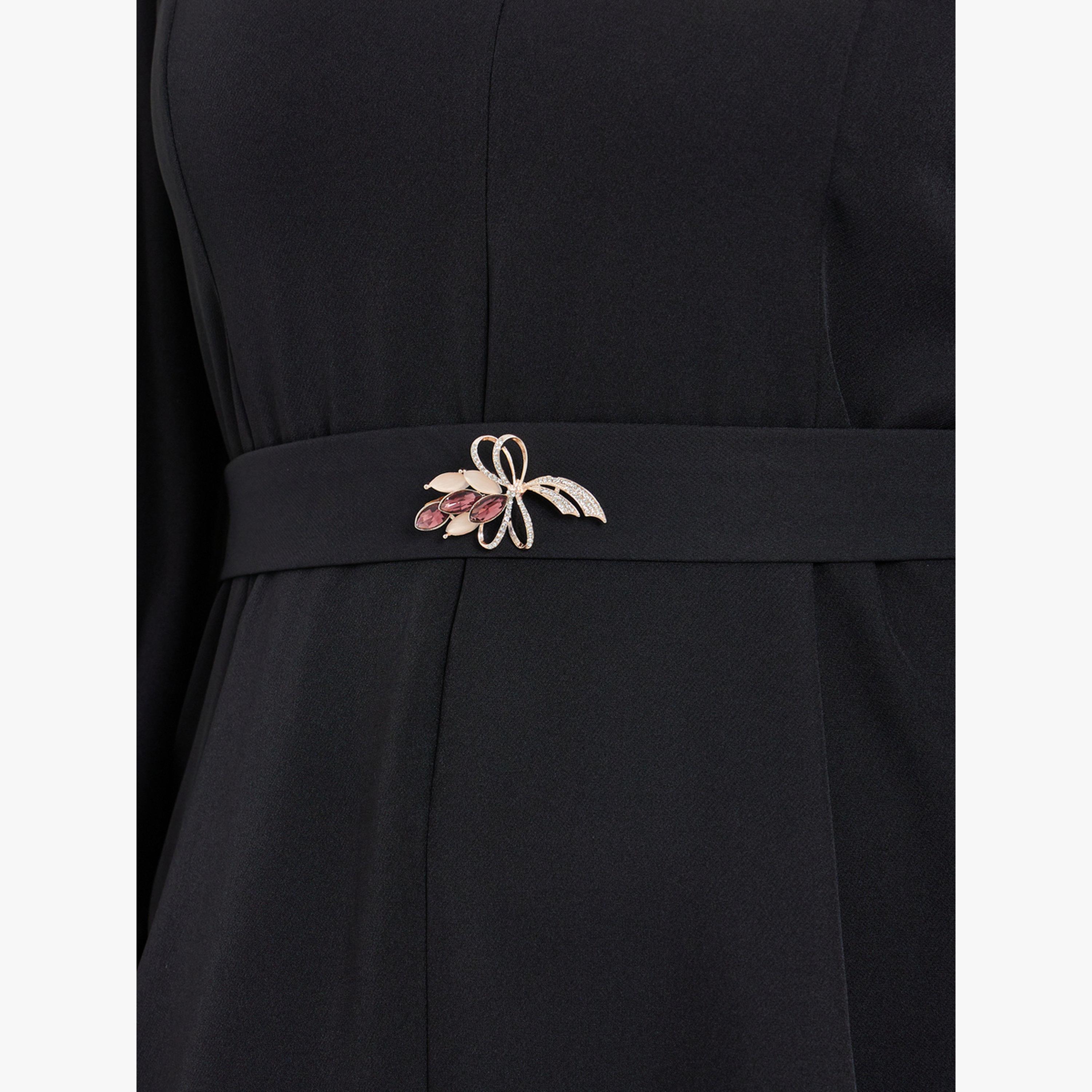 Styli Plus Size Black A-Line Maxi Dress-women-clothing-dresses-image-4