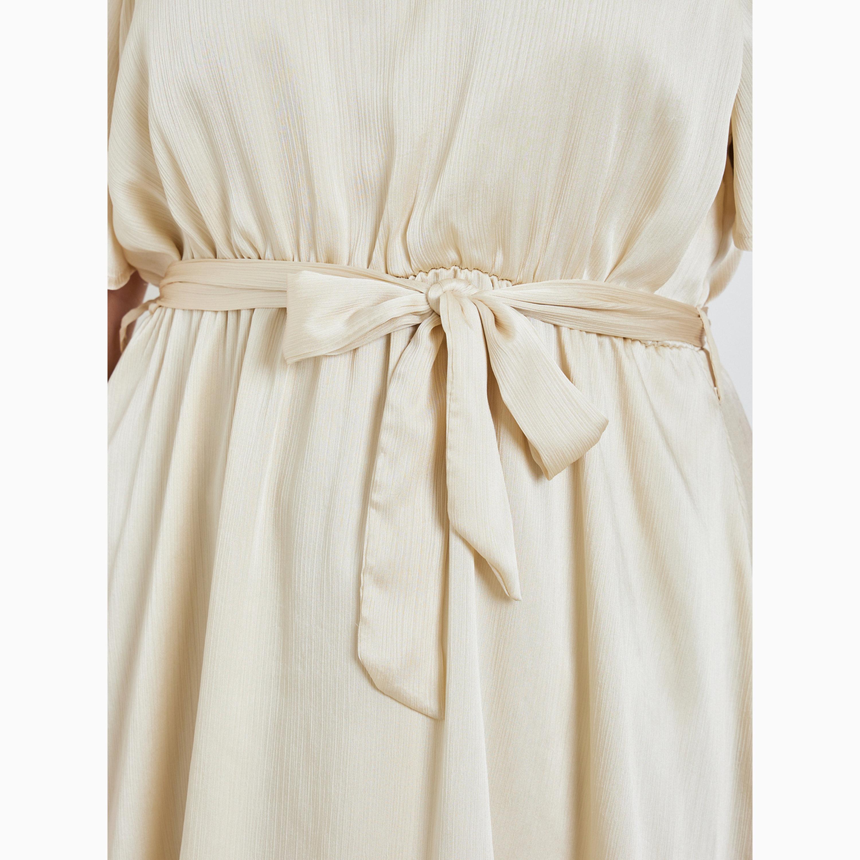 فستان ميدي ساتان مقاس كبير وحزام ربط-women-clothing-dresses-image-4