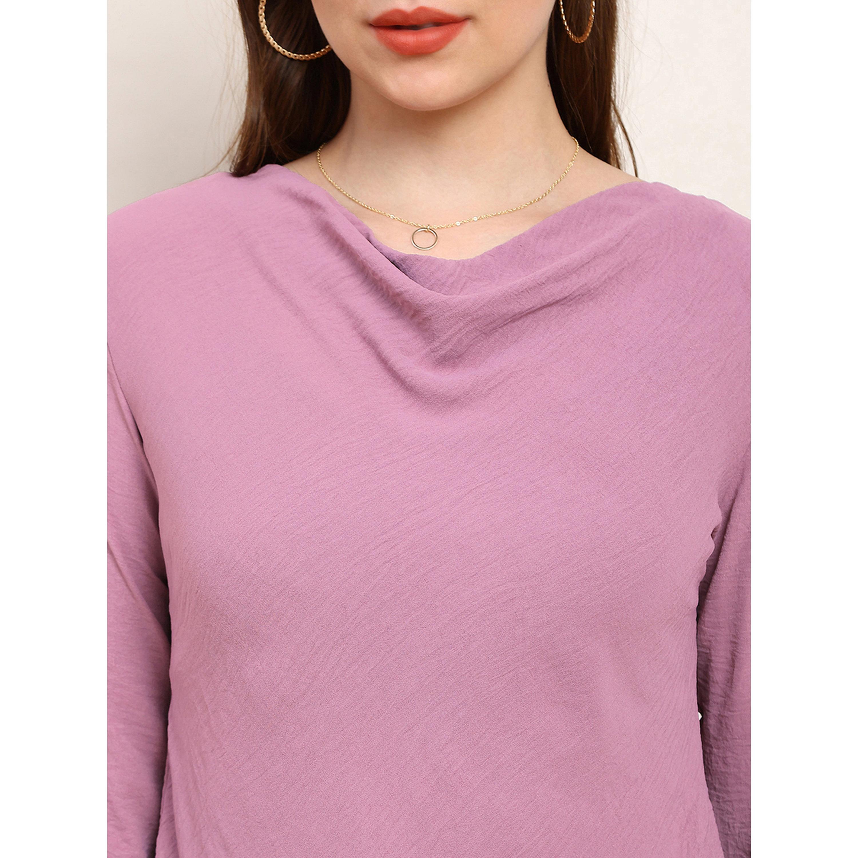 بلوزة بأكمام واسعة وياقة منسدلة-women-clothing-shirtsandblouses-blouses-image-4