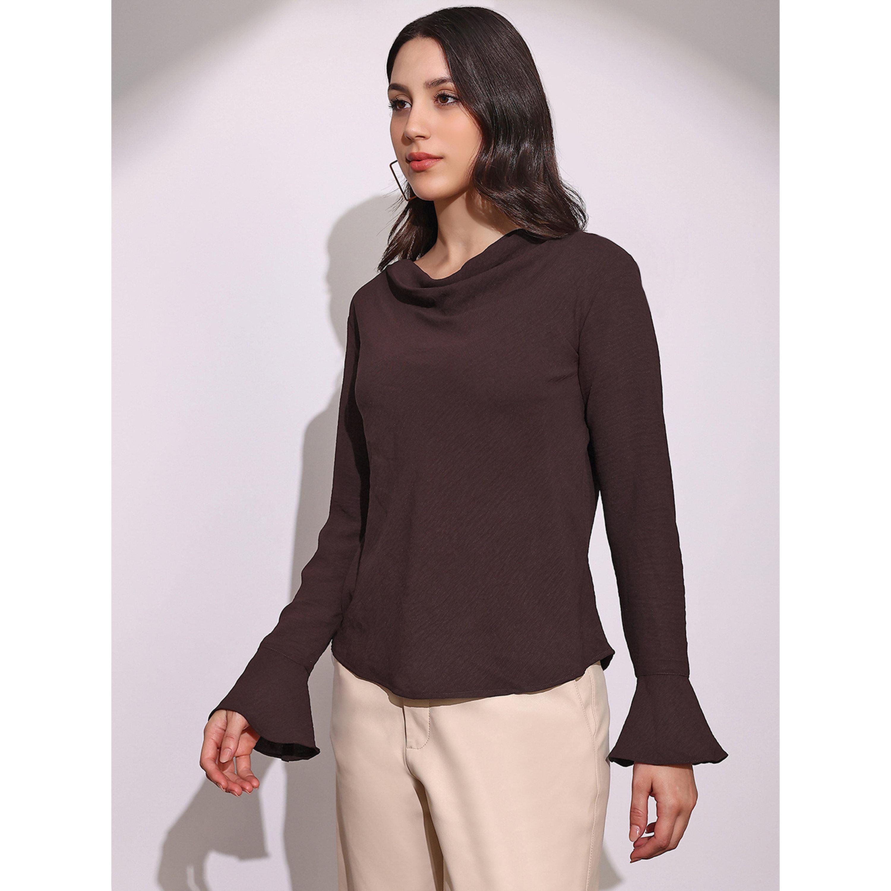 بلوزة بأكمام واسعة وياقة منسدلة-women-clothing-shirtsandblouses-blouses-image-2