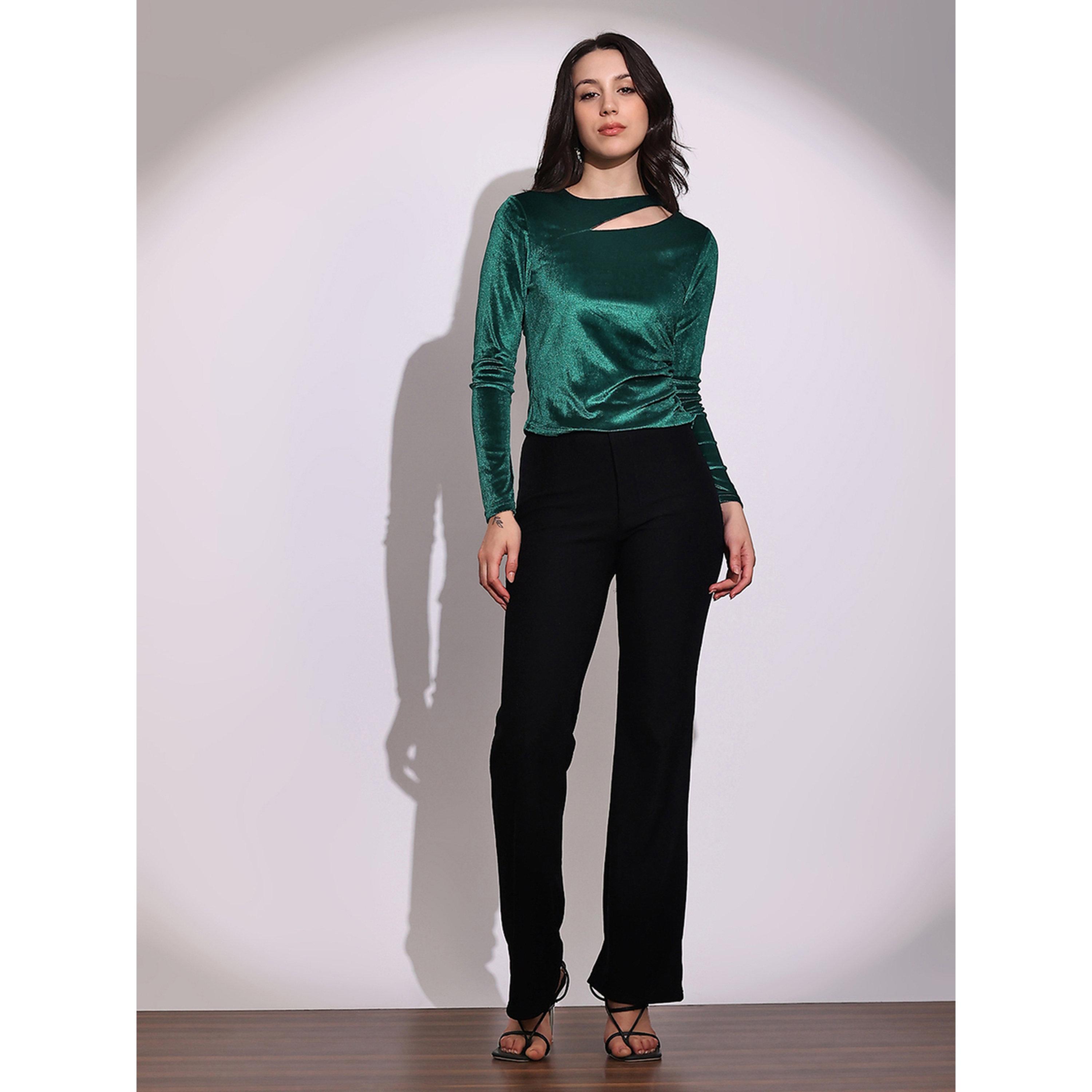 بلوزة مخمل مزينة بتفاصيل مفرغة-women-clothing-shirtsandblouses-blouses-image-5