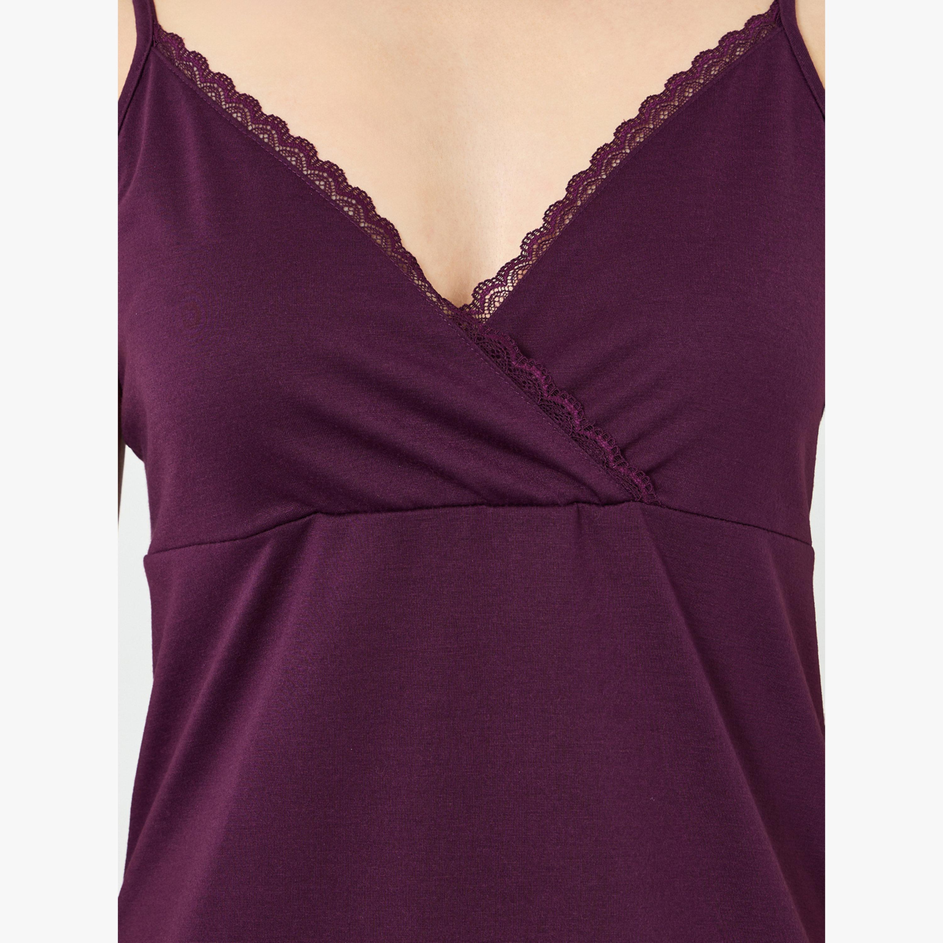 فستان قصير بتفاصيل دانتيل-women-clothing-nightwear-nighties-image-4