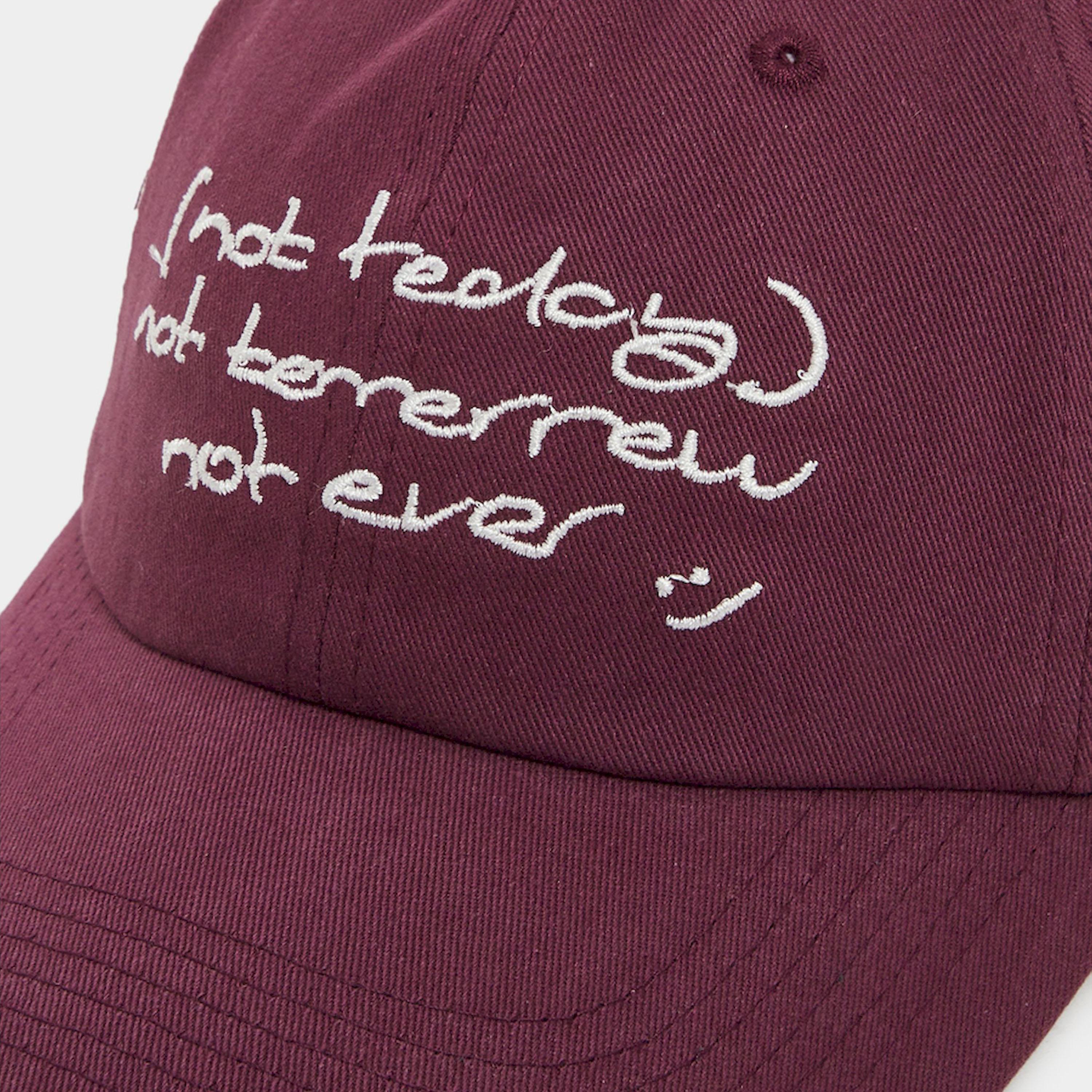 Styli Burgundy Embroidered Slogan Baseball Cap-women-clothingaccessories-capsandhats-image-3