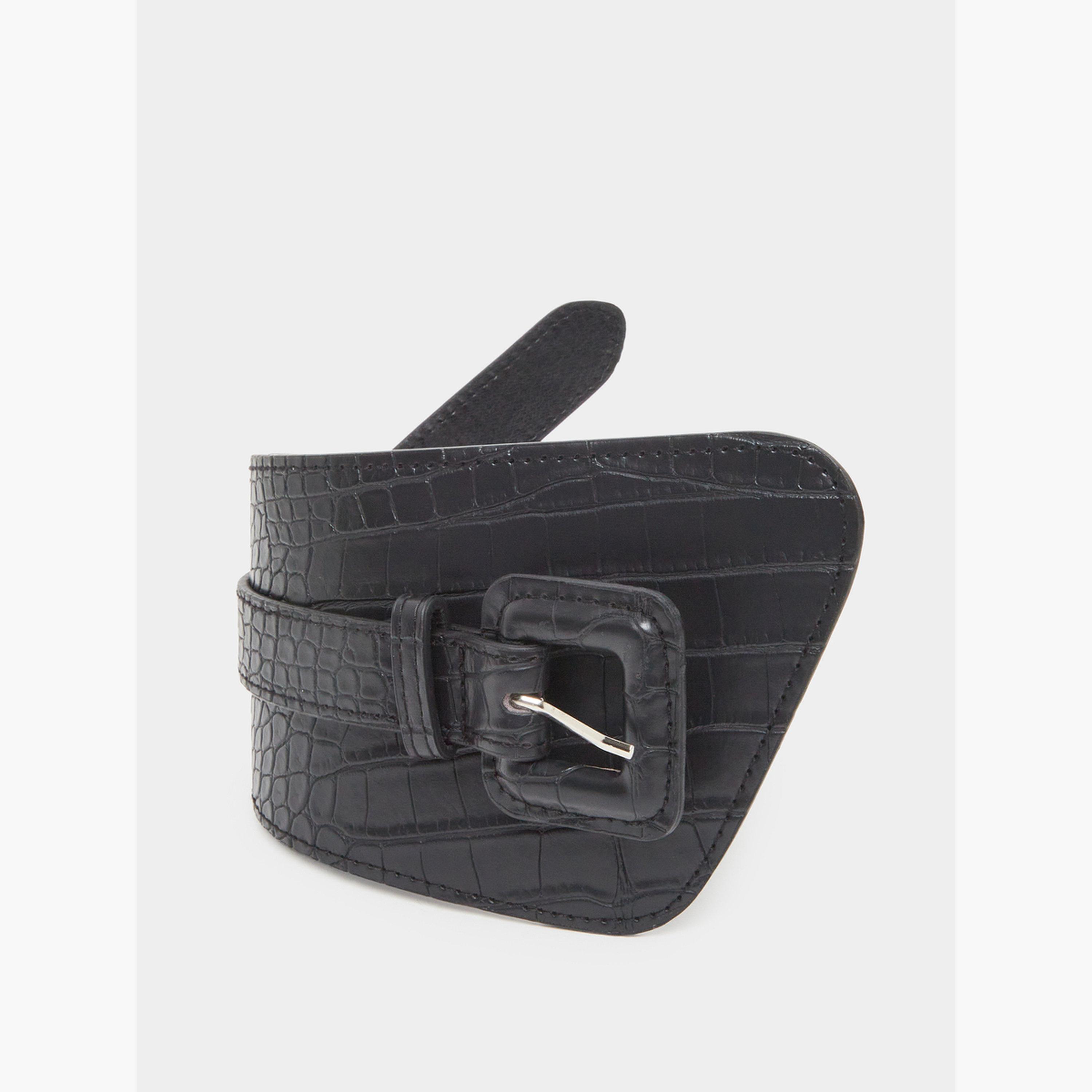 حزام بنسيج بارز بنمط جلد التمساح-women-clothingaccessories-belts-image-2