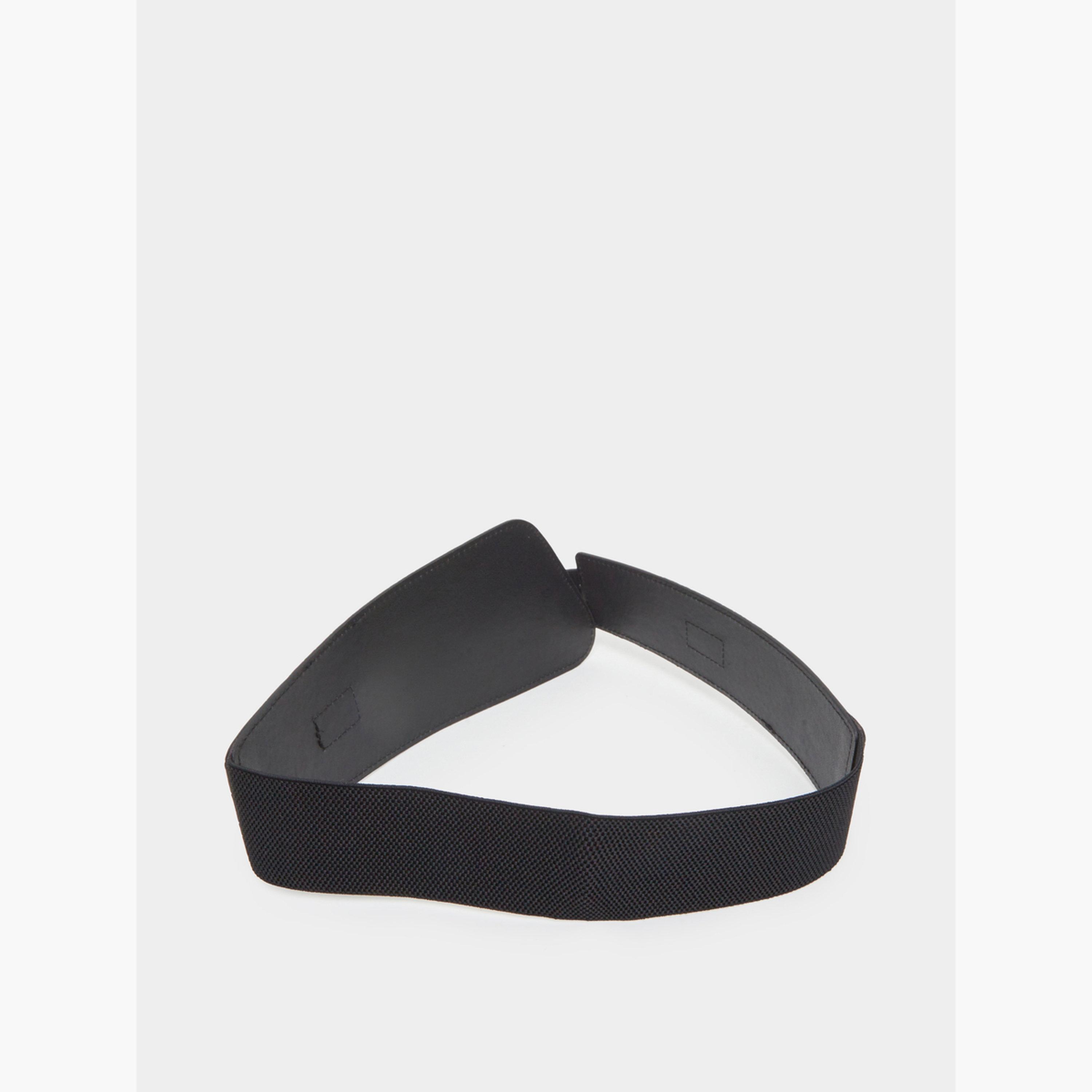 Styli Black Croc-Skin Textured Belt-women-clothingaccessories-belts-image-3
