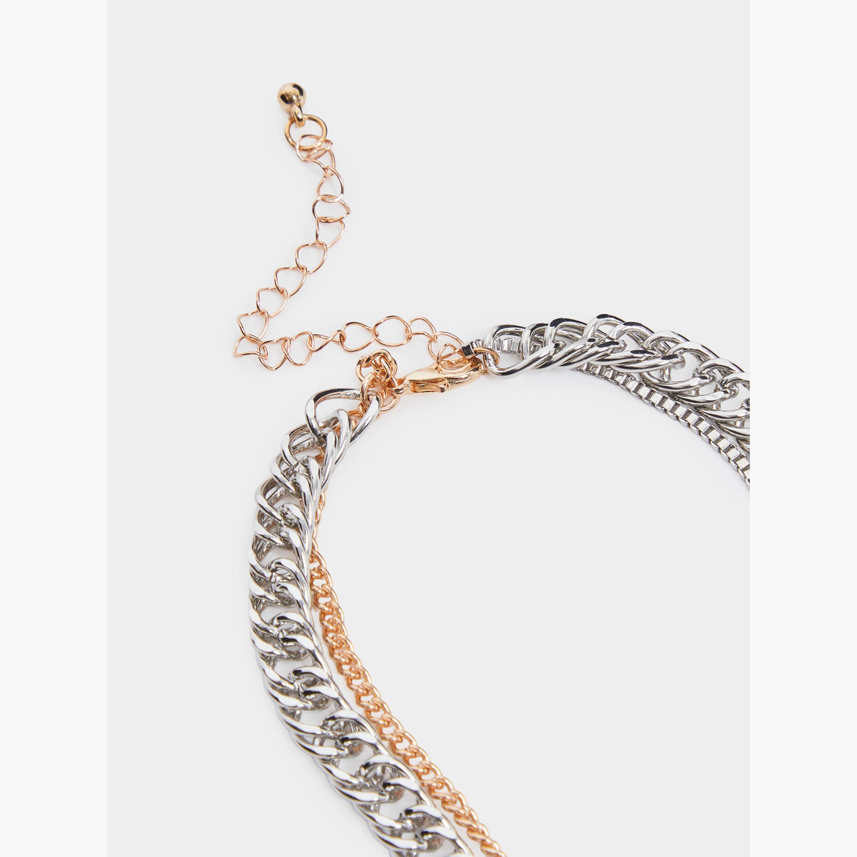 Styli Layered Chain Necklace with Evil Eye Pendant-women-watchesandjewellery-jewellery-necklacesandpendants-image-3