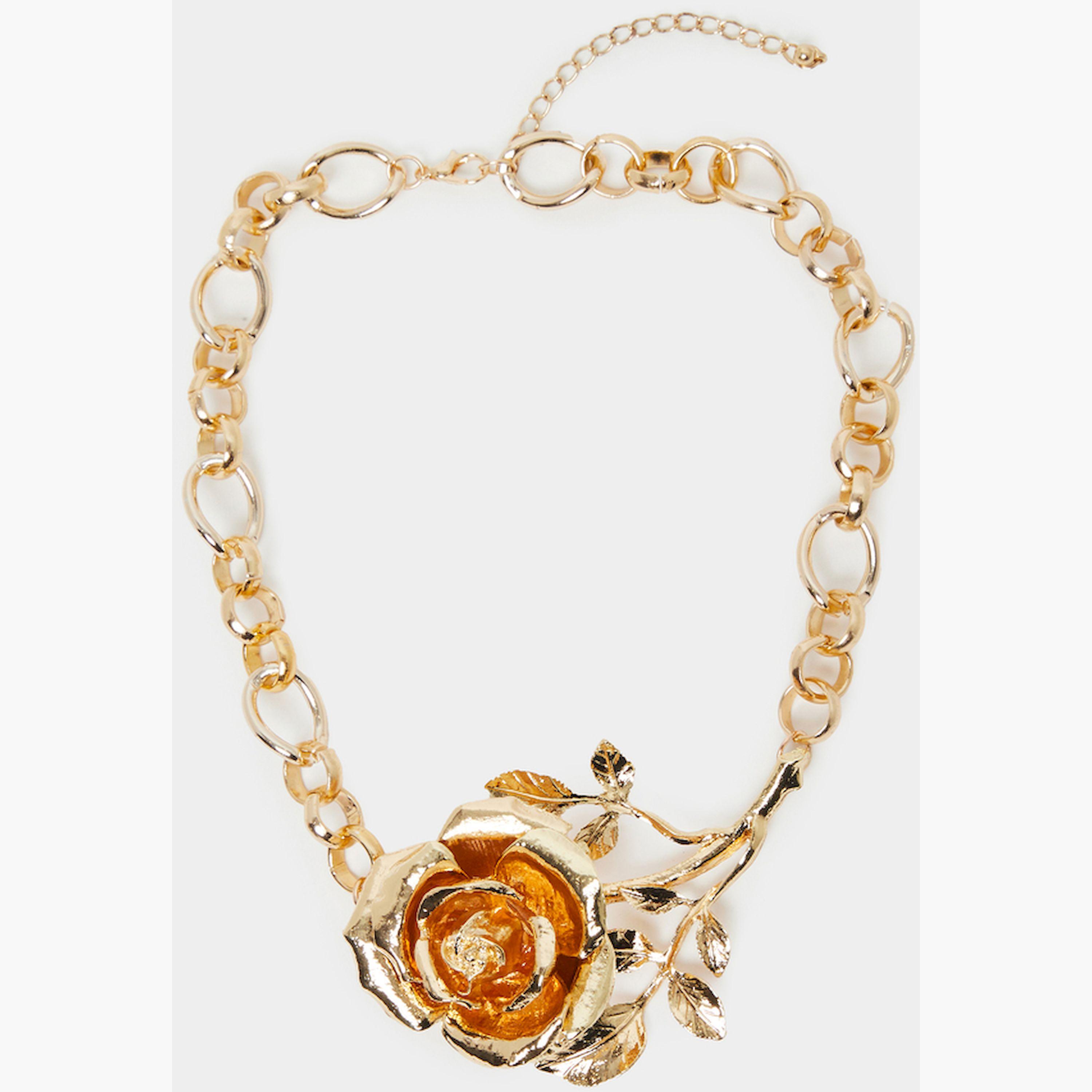 عقد بسلسلة وقلادة زهرة ثلاثية الأبعاد-women-watchesandjewellery-jewellery-necklacesandpendants-image-1