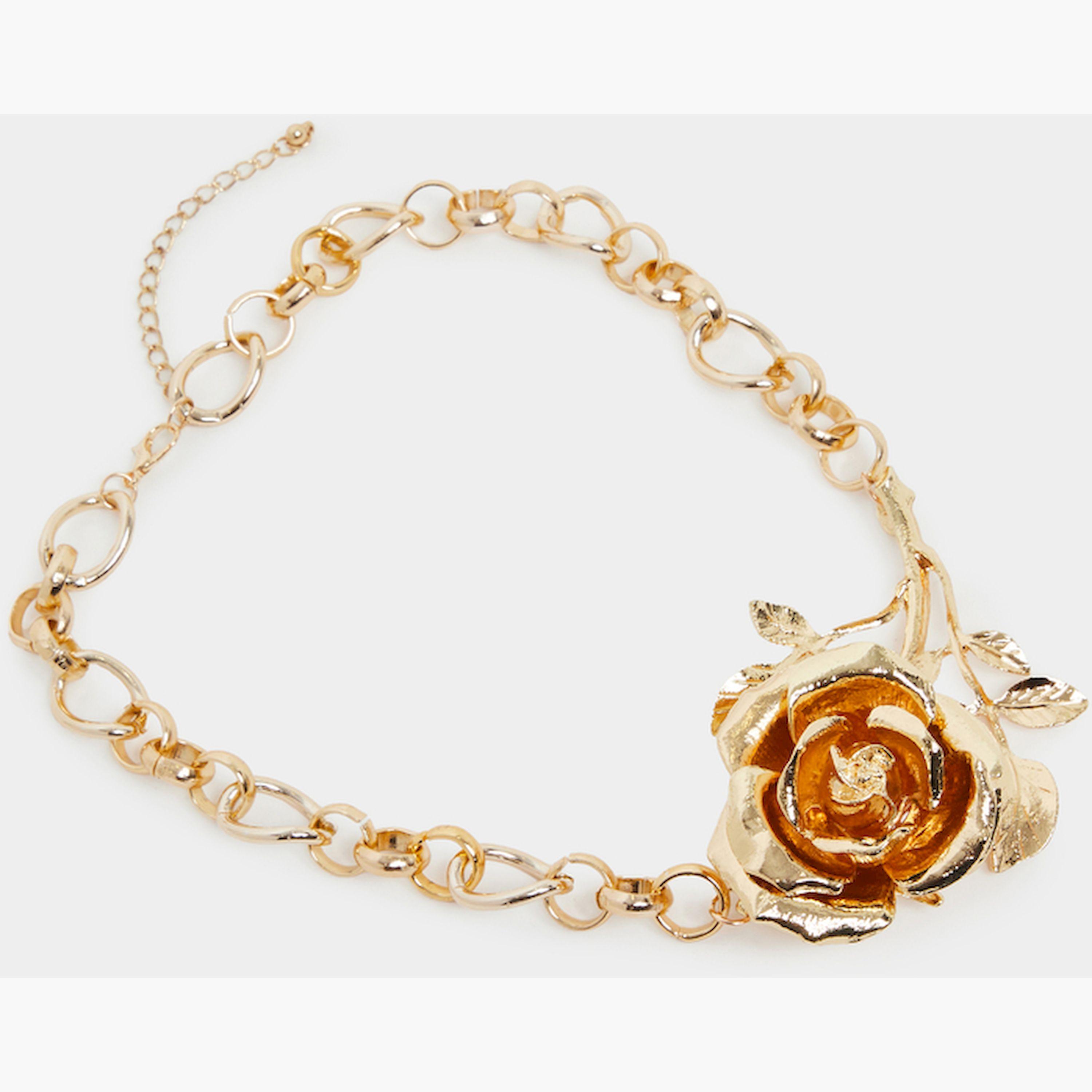 عقد بسلسلة وقلادة زهرة ثلاثية الأبعاد-women-watchesandjewellery-jewellery-necklacesandpendants-image-2