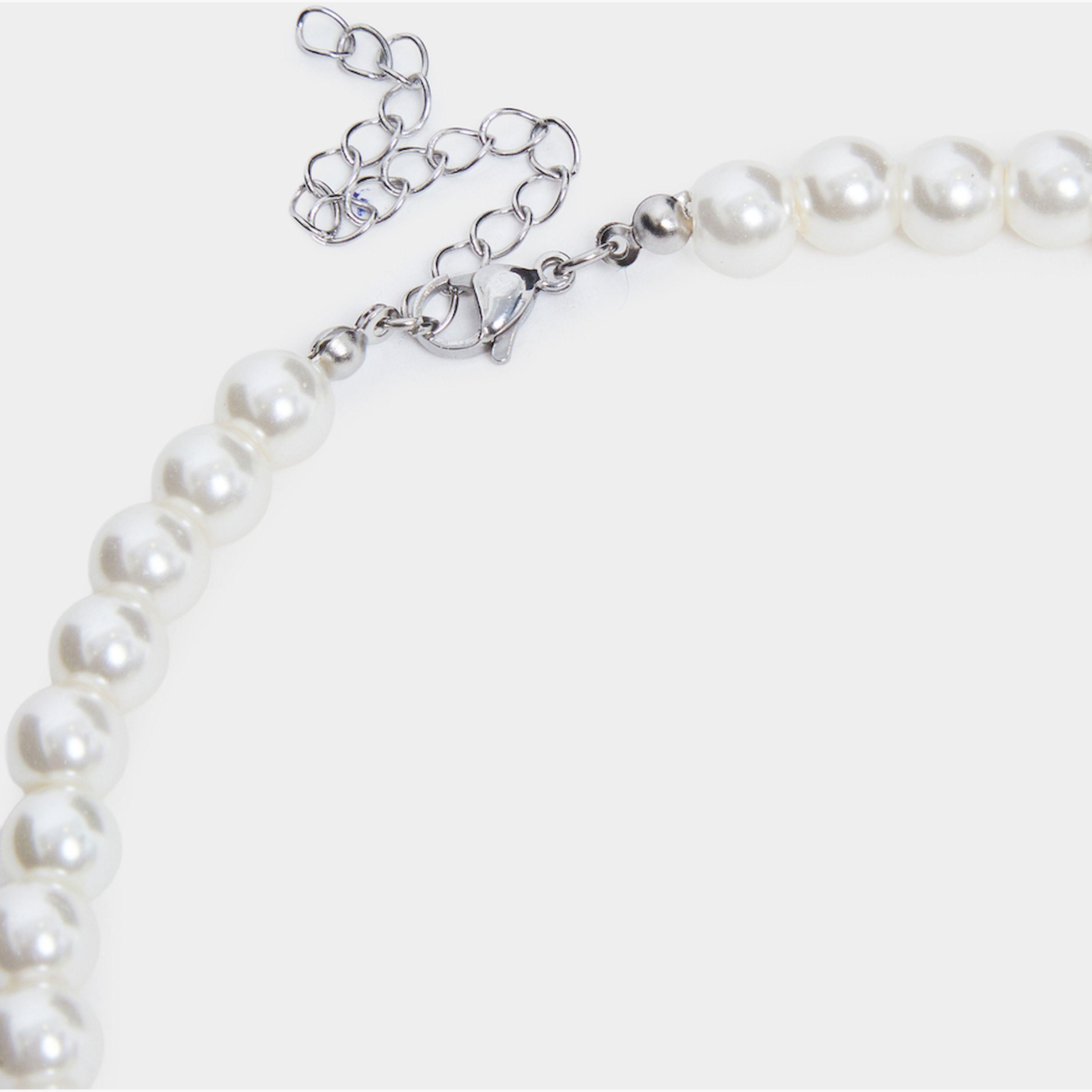 Styli White Pearl and Shell Statement Necklace-women-watchesandjewellery-jewellery-necklacesandpendants-image-3