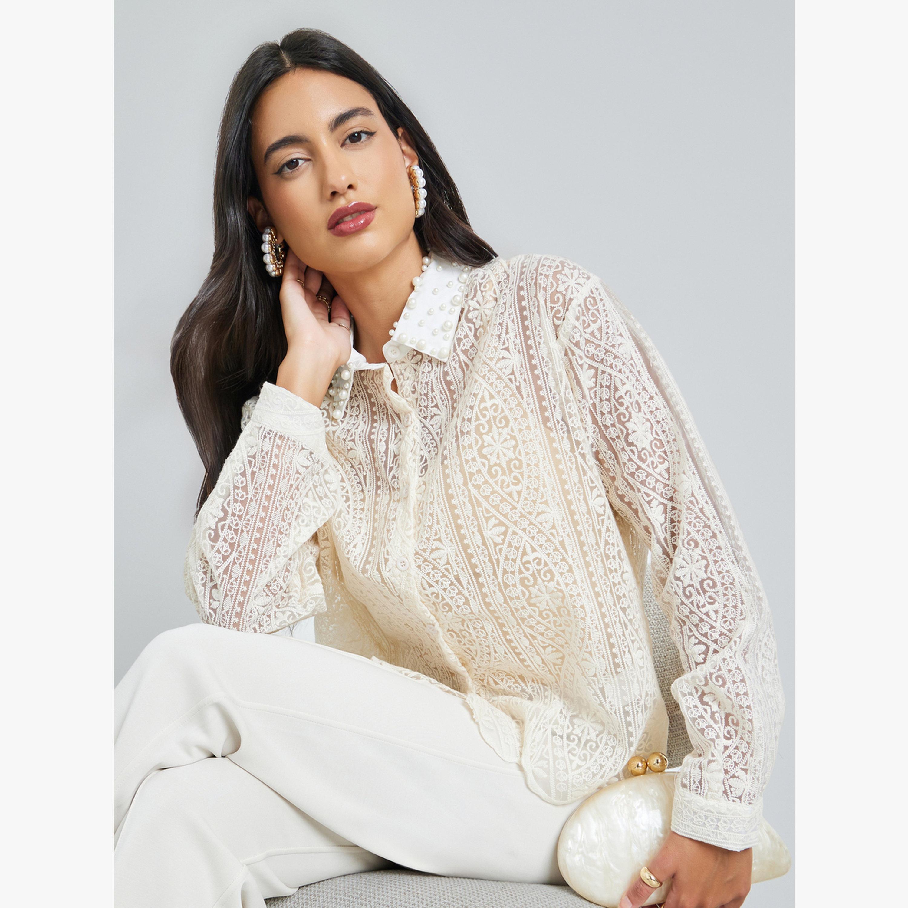 قميص بأكمام طويلة دانتيل-women-clothing-shirtsandblouses-shirts-image-3