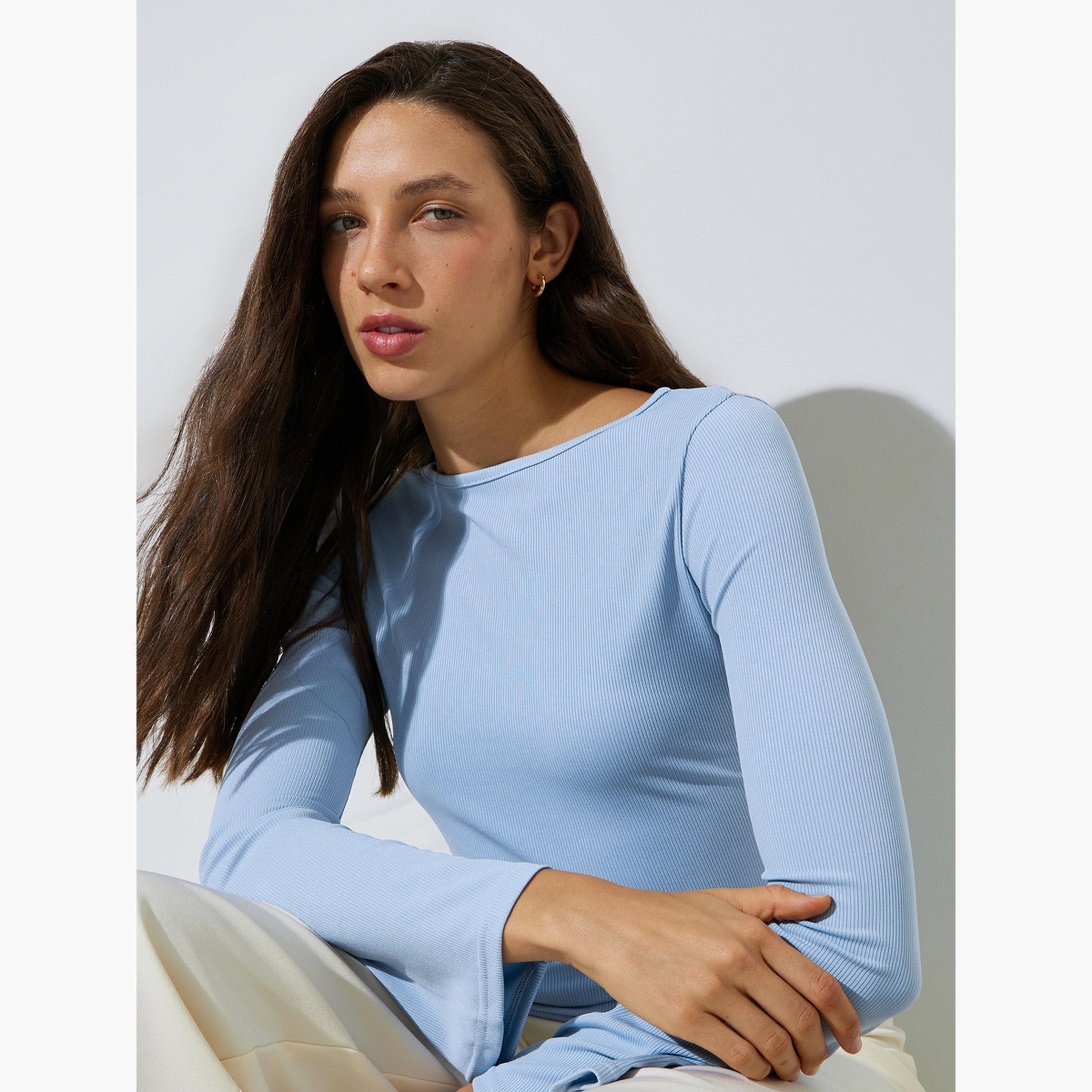 طقم من بلوزتين محبوكة بأكمام جرس-women-clothing-shirtsandblouses-blouses-image-3