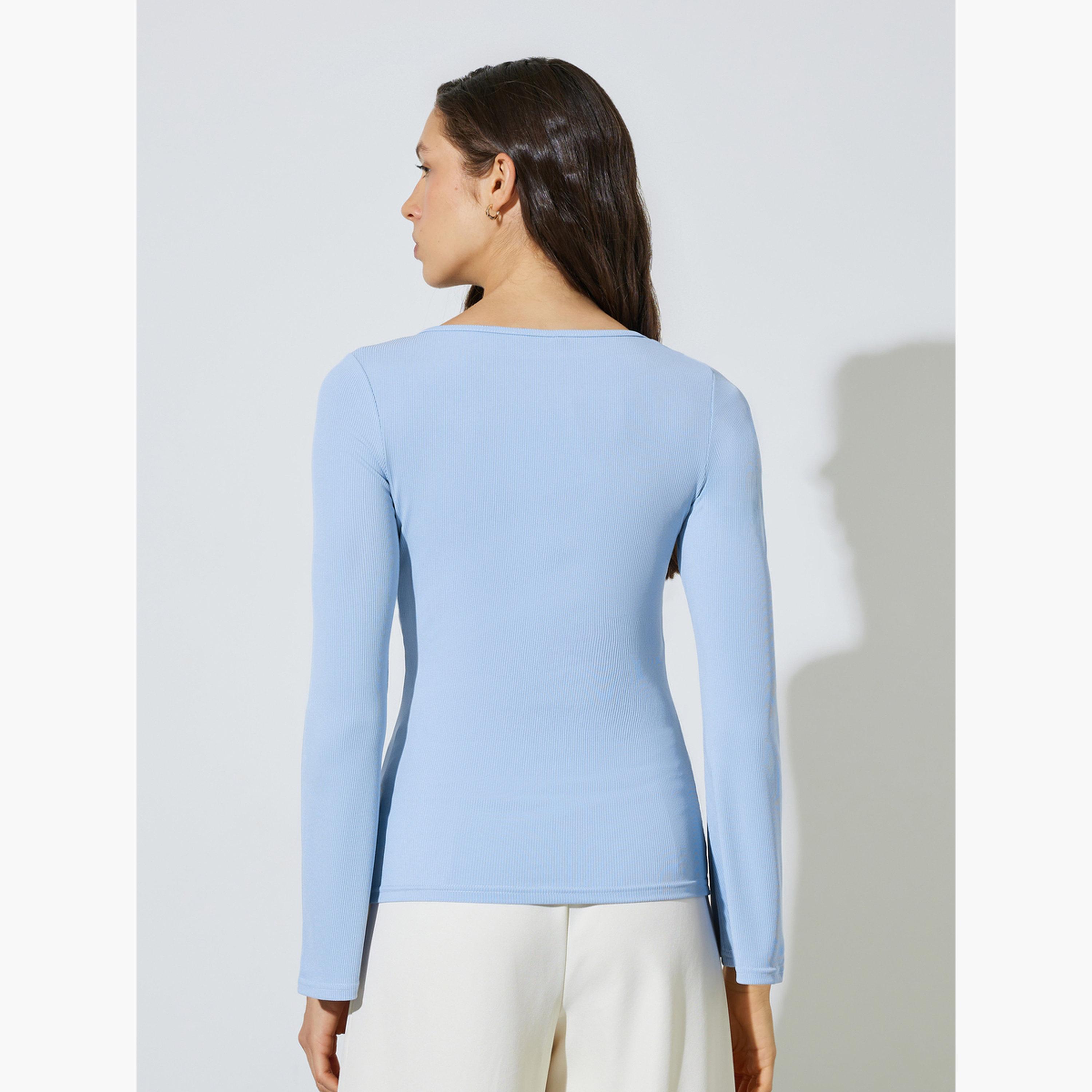 طقم من بلوزتين محبوكة بأكمام جرس-women-clothing-shirtsandblouses-blouses-image-6