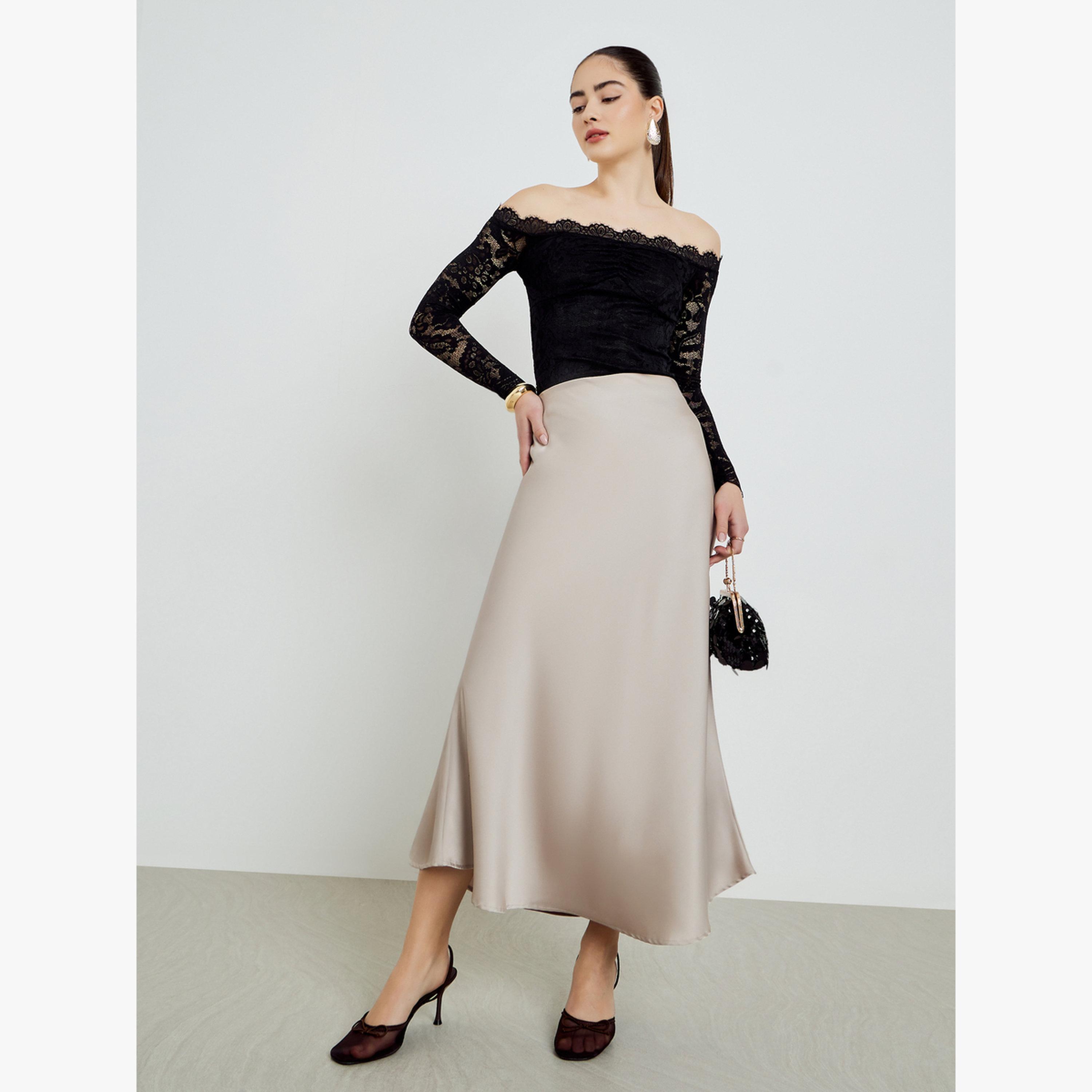 Styli Black Lace Off-Shoulder Blouse-women-clothing-shirtsandblouses-blouses-image-2
