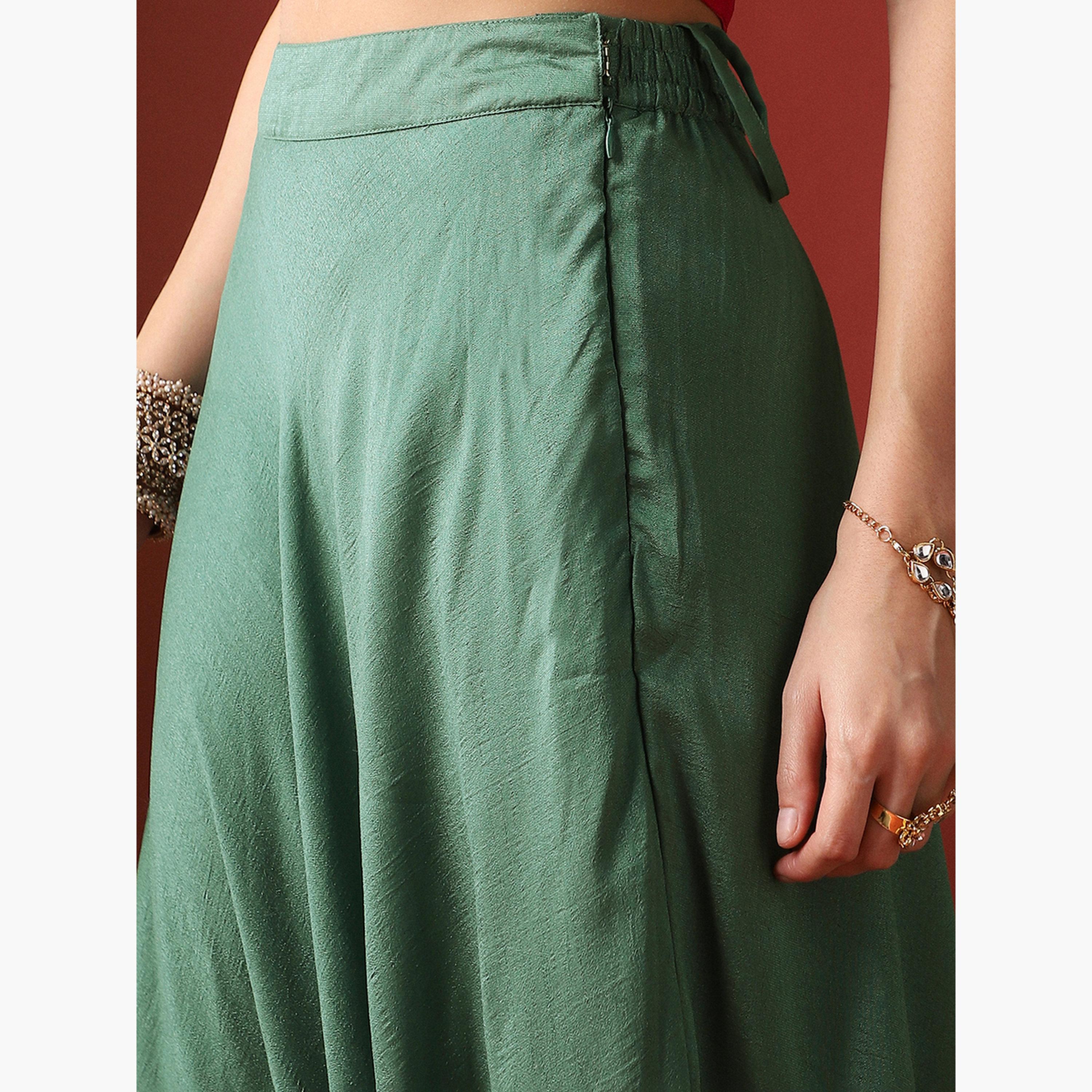 طقم بلوزة مطرزة مع تنورة ووشاح-women-clothing-coordsets-image-5