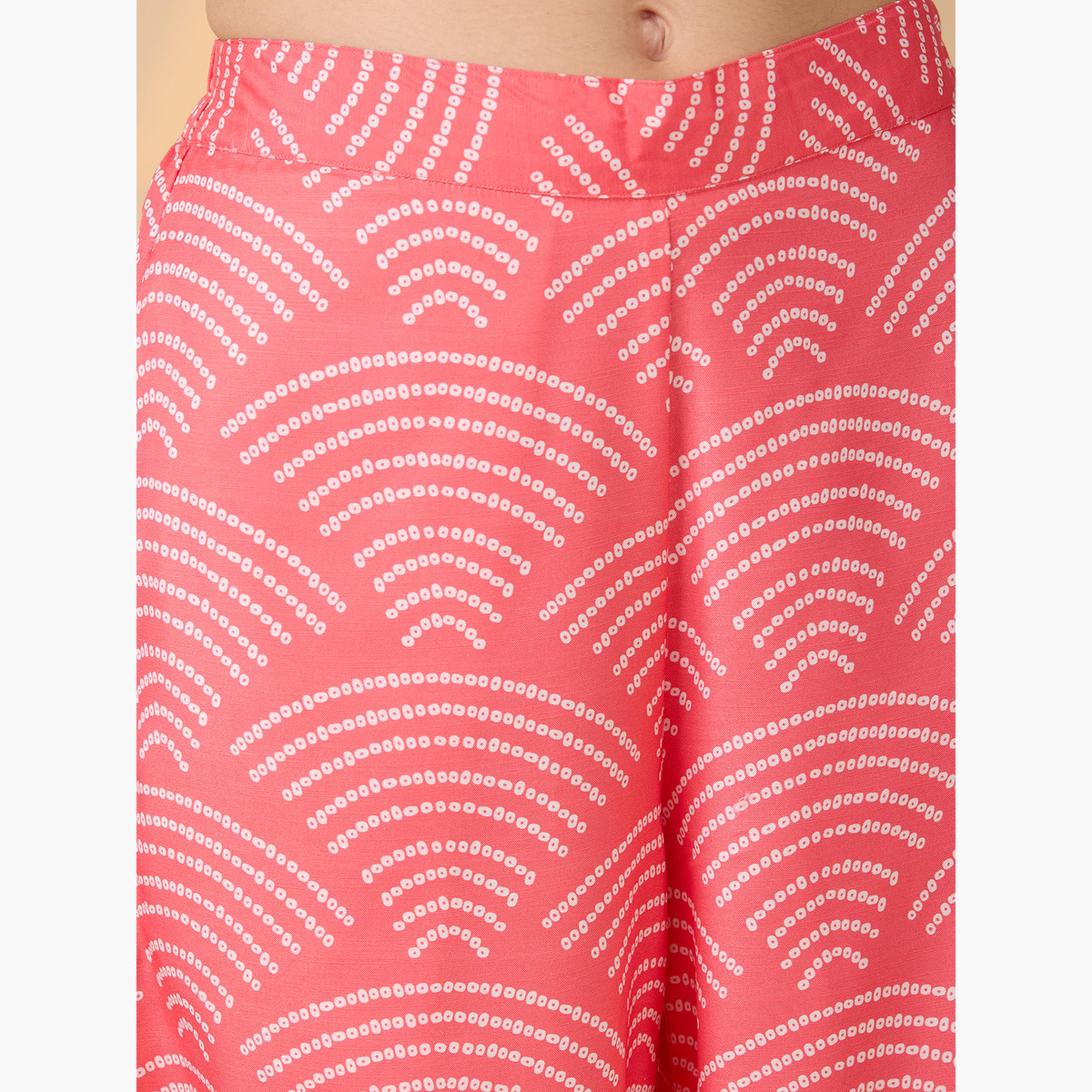 طقم منسق من تونيك وبنطال بالازو مع حزام للنساء-women-clothing-coordsets-image-5