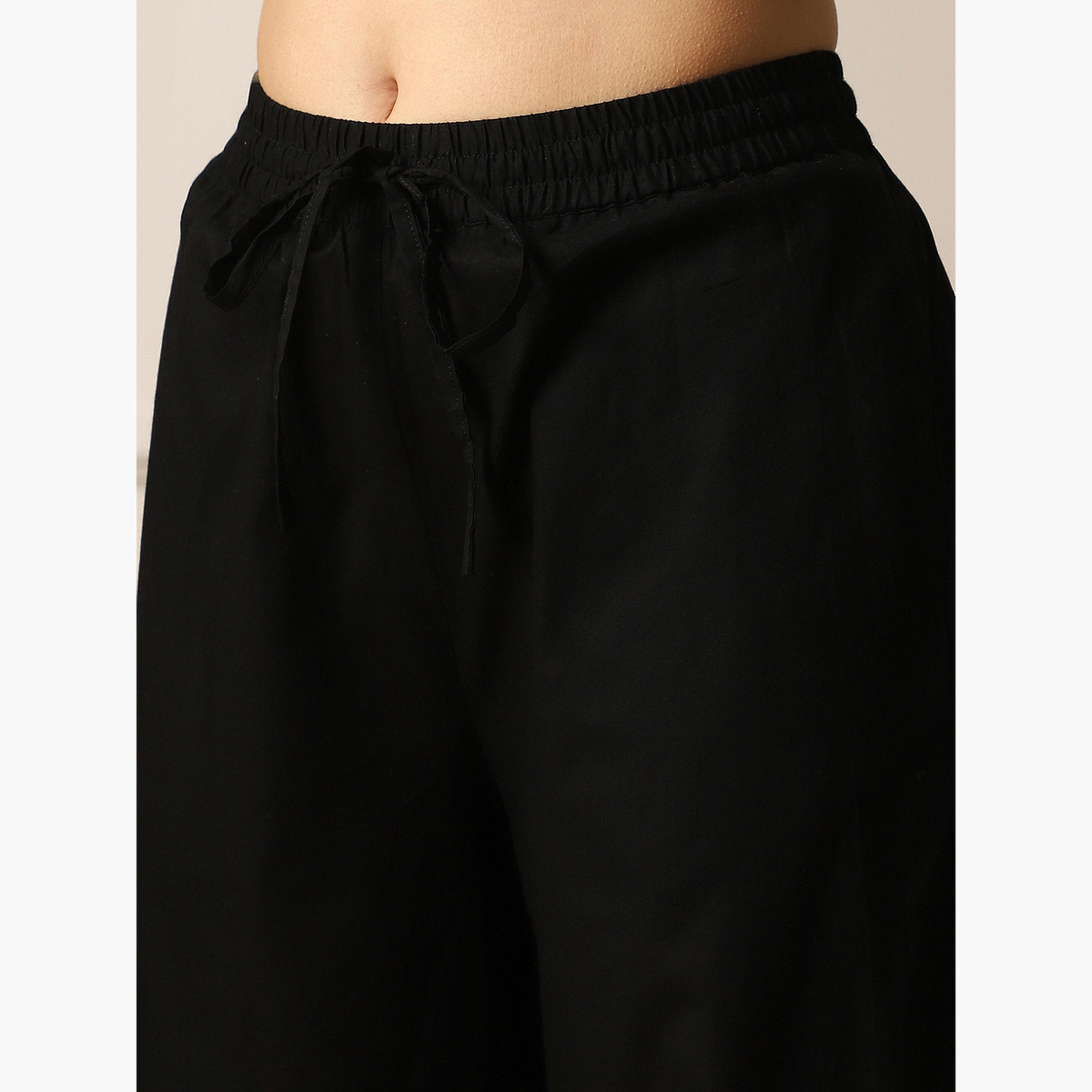 بنطلون قصة مريحة وتفاصيل دانتيل-women-clothing-bottoms-trousers-image-5