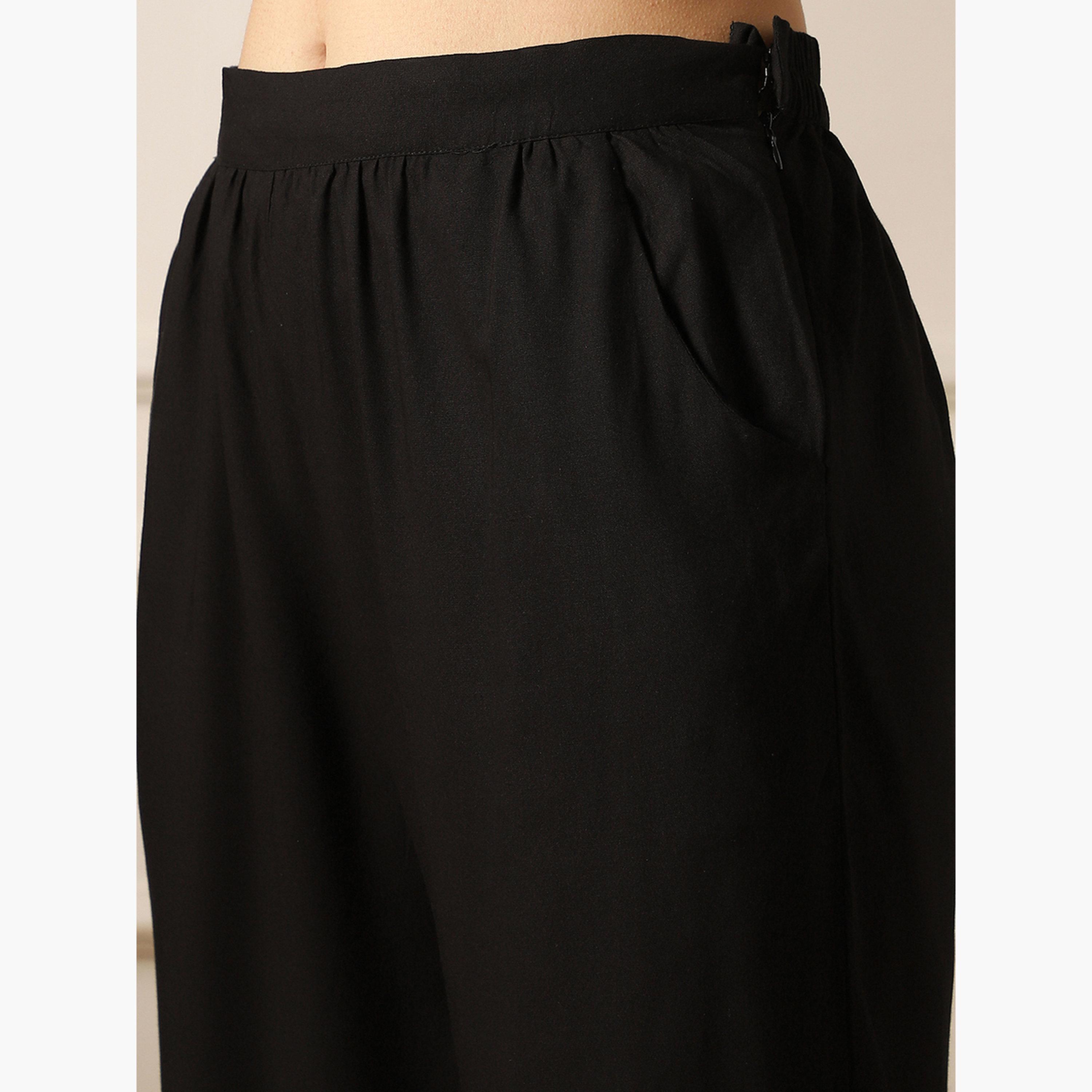 بنطلون بقصة ضيقة من الأسفل وتفاصيل دانتيل-women-clothing-bottoms-trousers-image-5