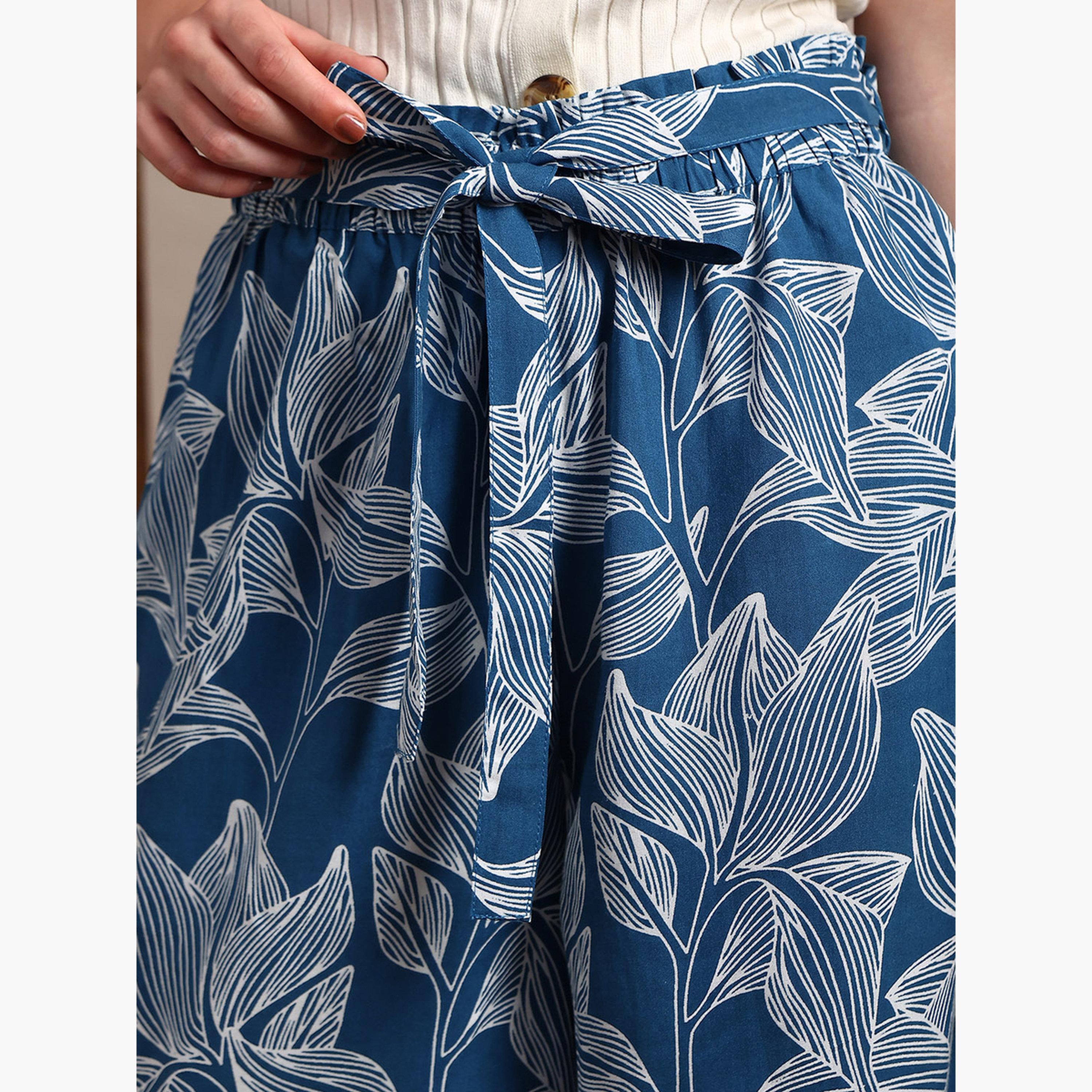 بنطلون بأرجل واسعة وطبعة زهور-women-clothing-bottoms-trousers-image-6