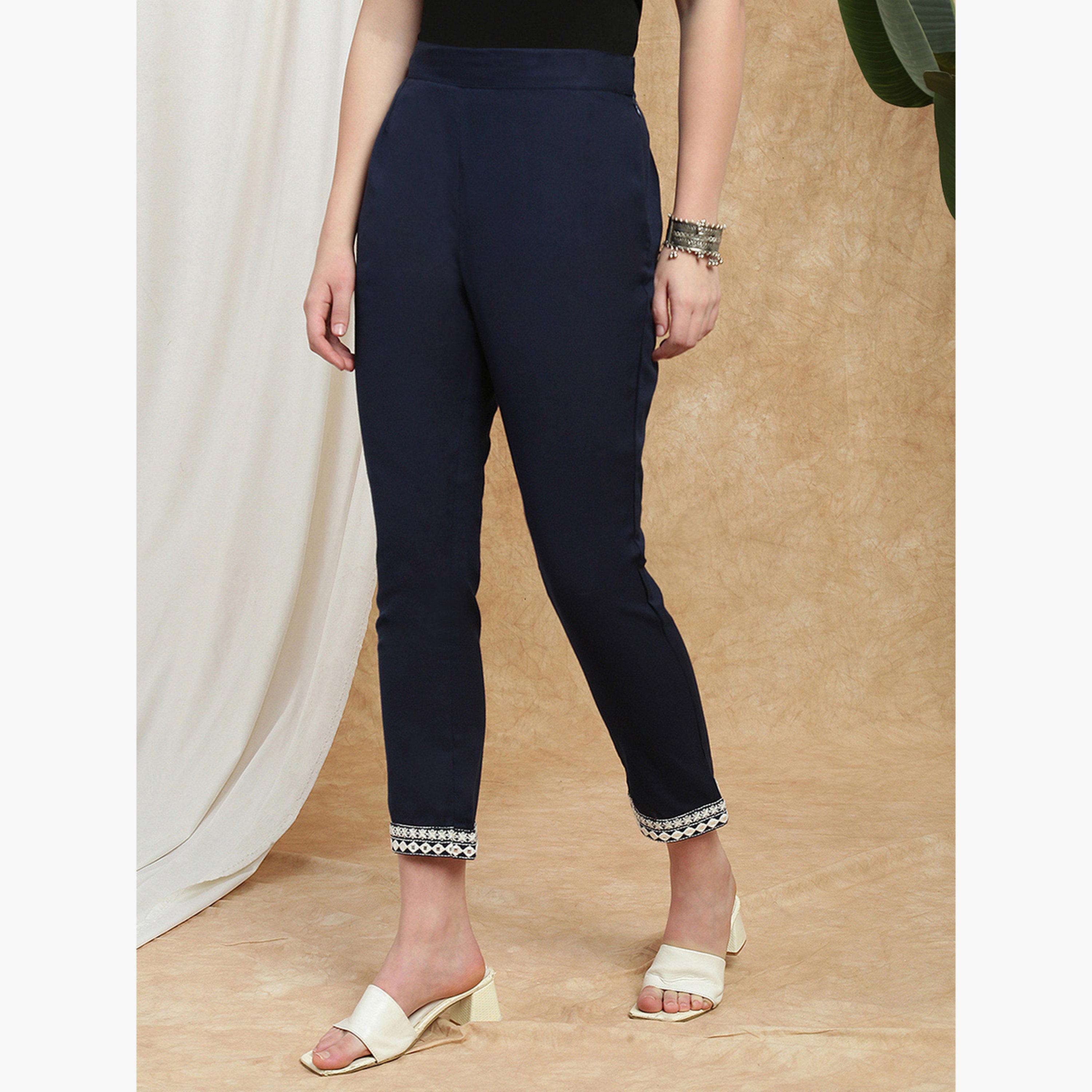 بنطلون بحافة مطرزة-women-clothing-bottoms-trousers-image-3