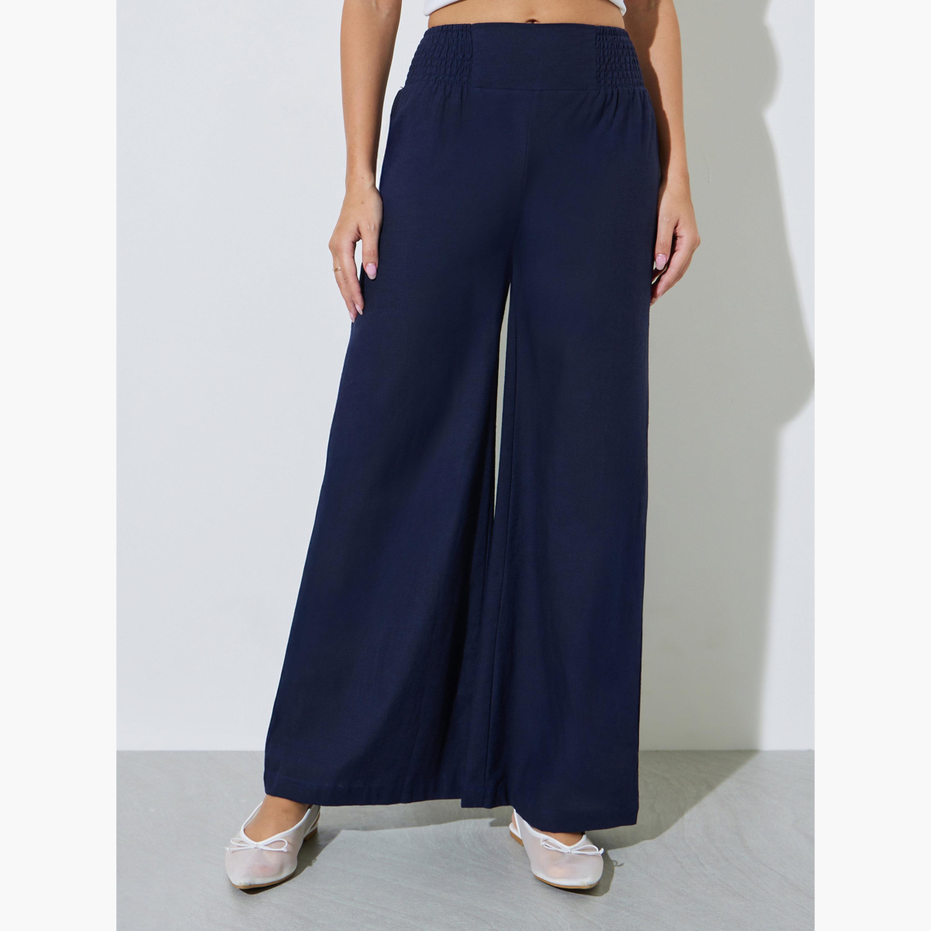 بنطال قطن بأرجل واسعة-women-clothing-bottoms-joggers-image-1