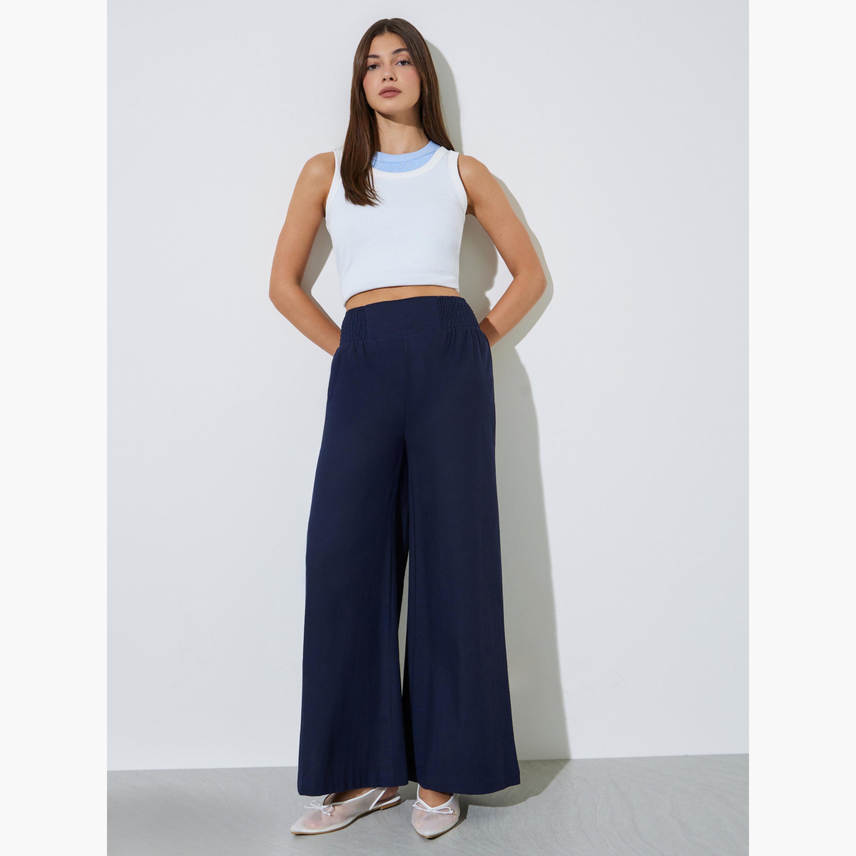 بنطال قطن بأرجل واسعة-women-clothing-bottoms-joggers-image-2