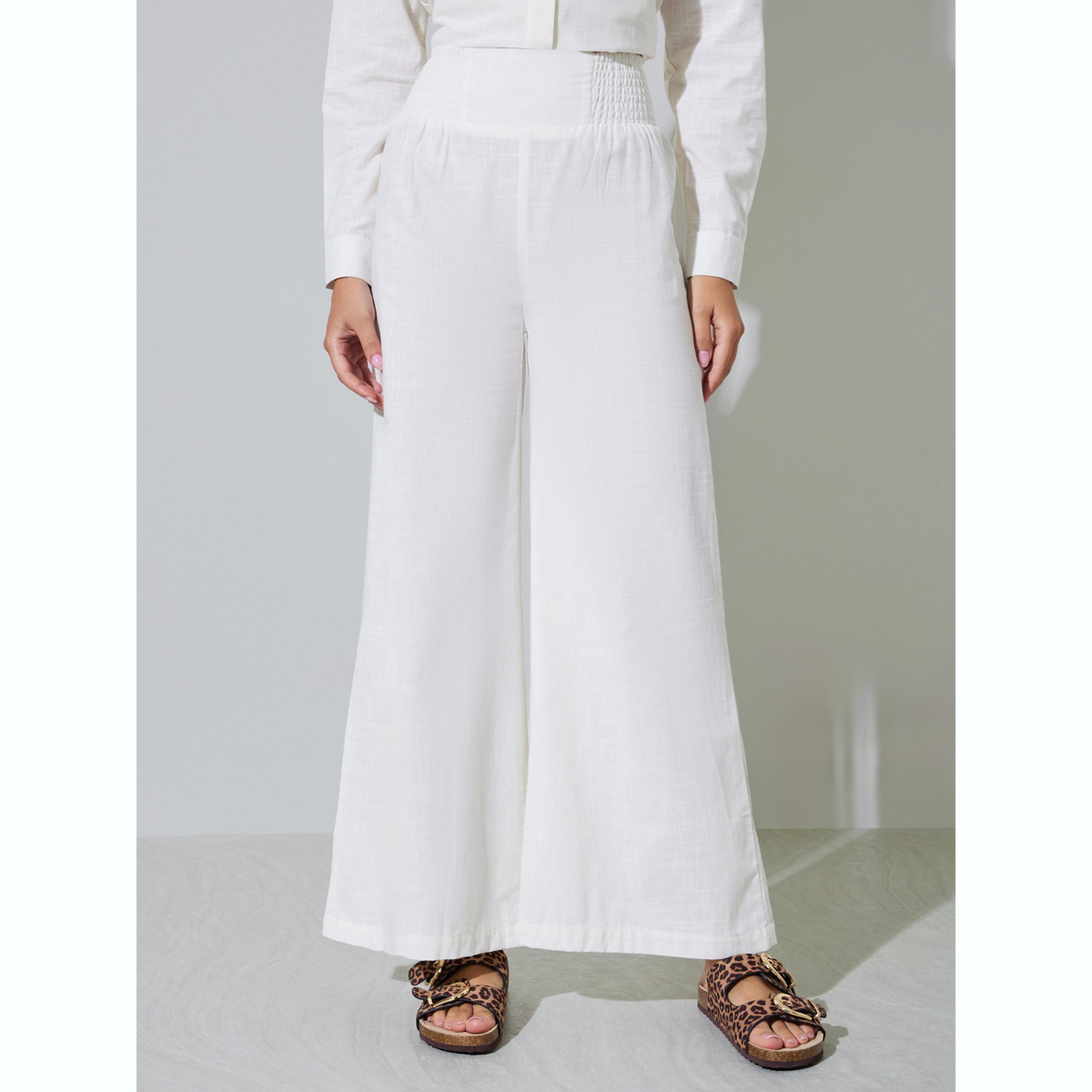 بنطال كاجوال قطن بأرجل واسعة-women-clothing-bottoms-joggers-image-1