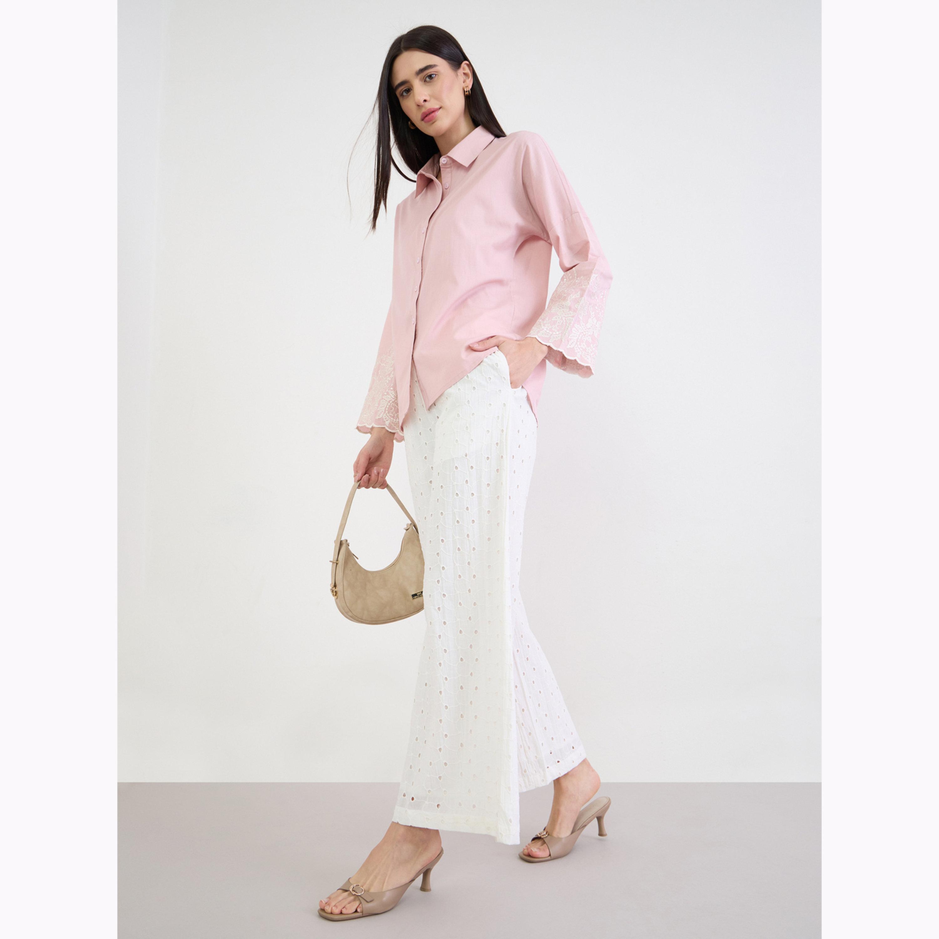 Styli Off-White Schiffli Wide Leg Trousers-women-clothing-bottoms-joggers-image-2