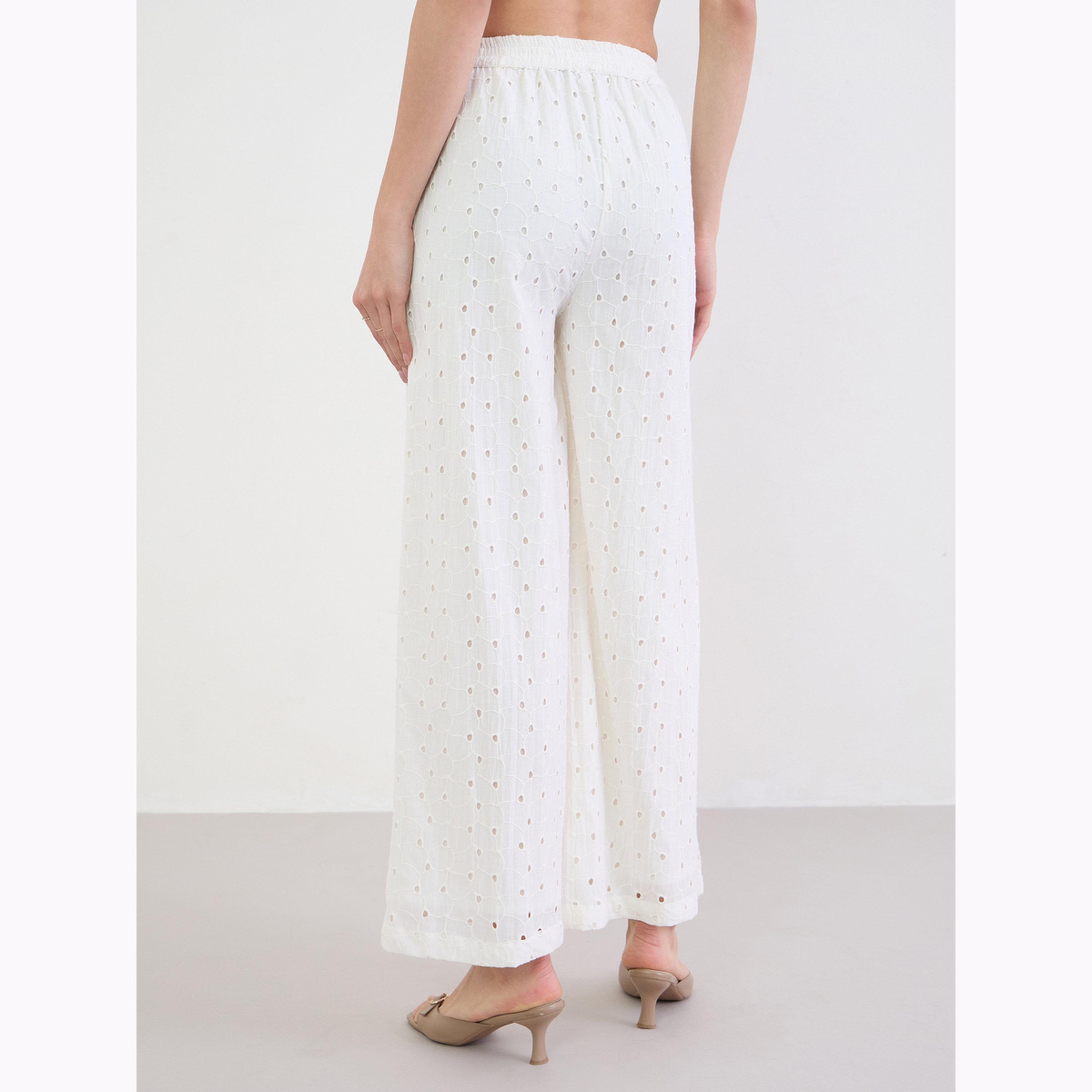 بنطال بأرجل واسعة وتفاصيل شيفلي-women-clothing-bottoms-joggers-image-4
