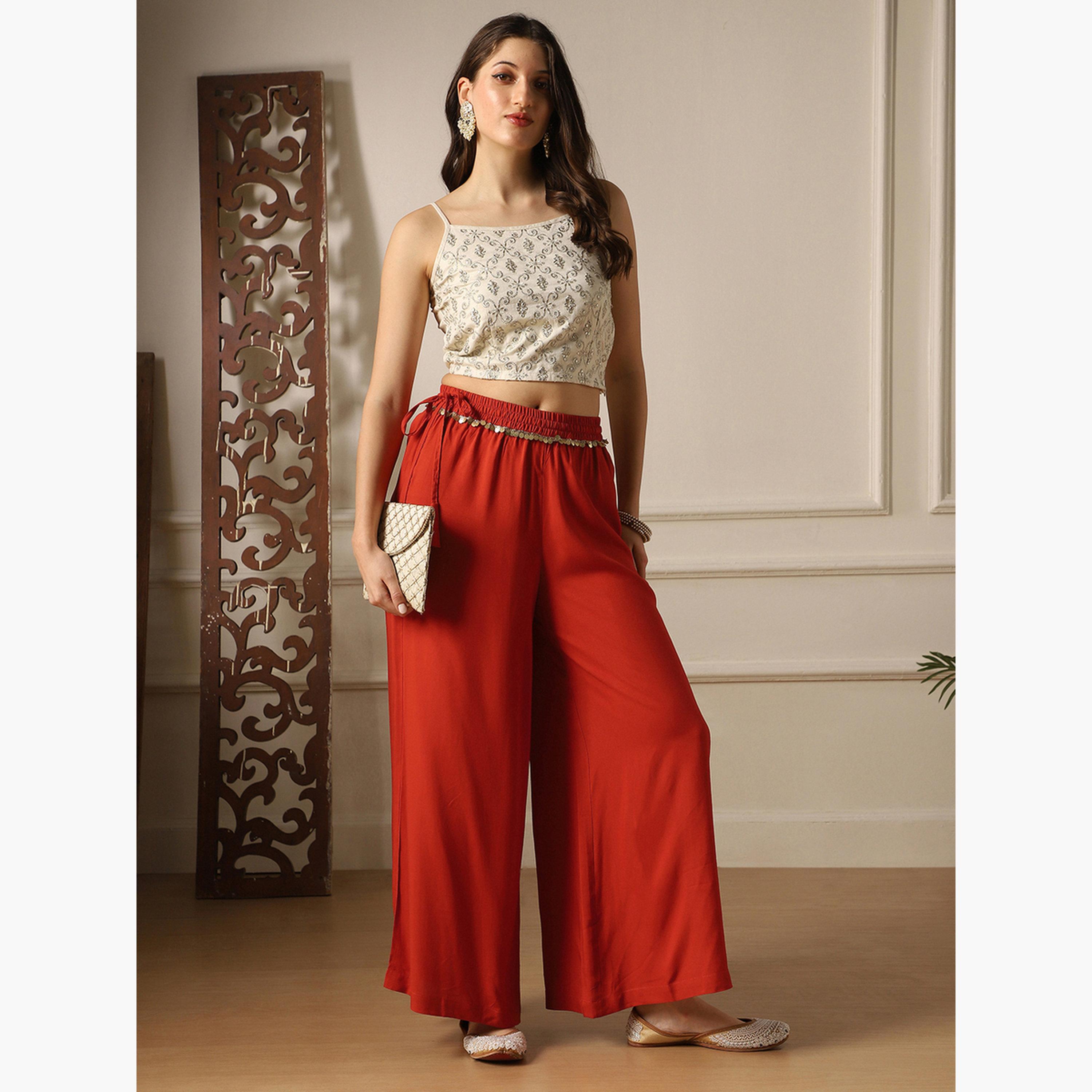 بنطلون بالازو-women-clothing-ethnicwear-bottoms-palazzos-image-2