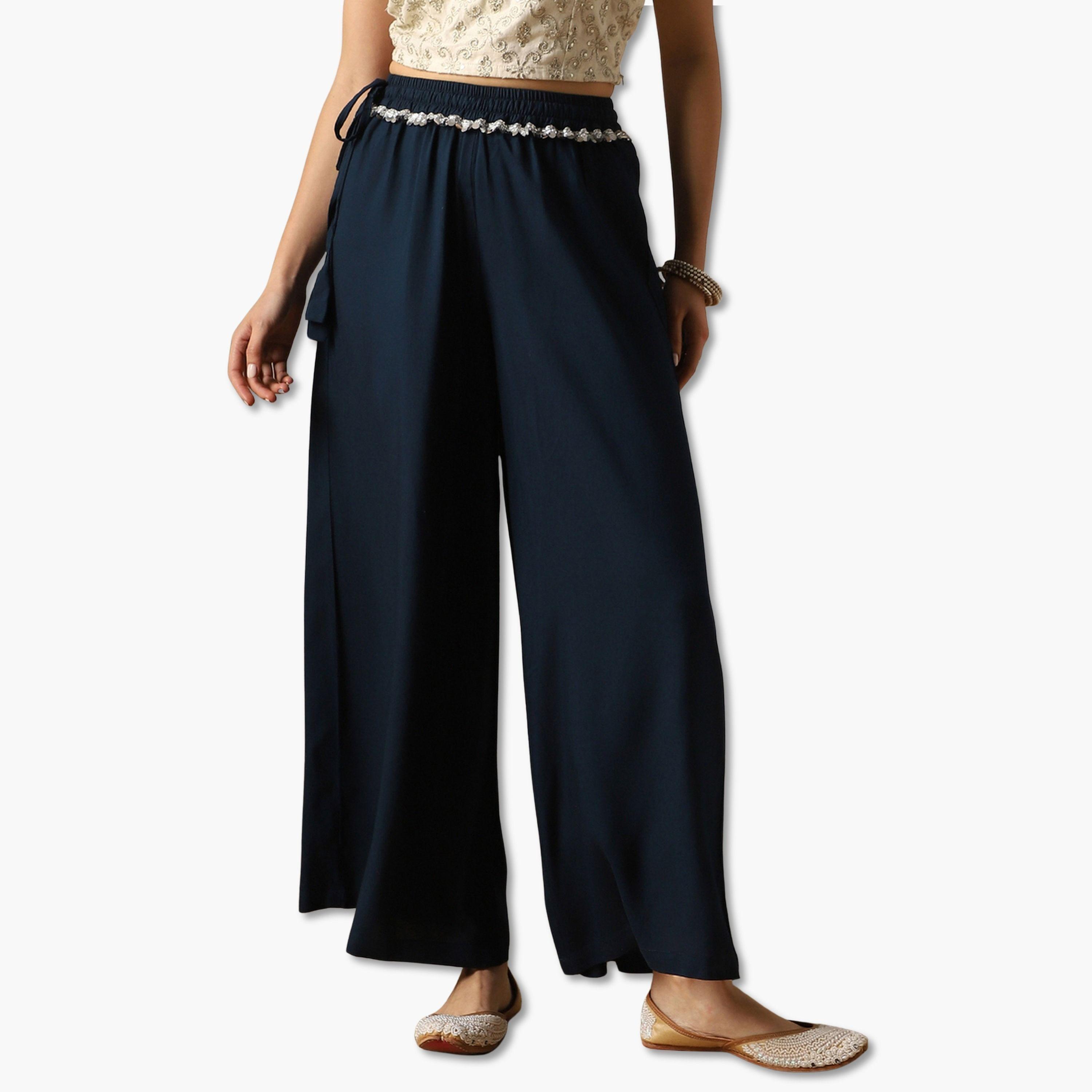 Globus X Styli Women Wide Leg Palazzo Pants-women-clothing-ethnicwear-bottoms-palazzos-image-1