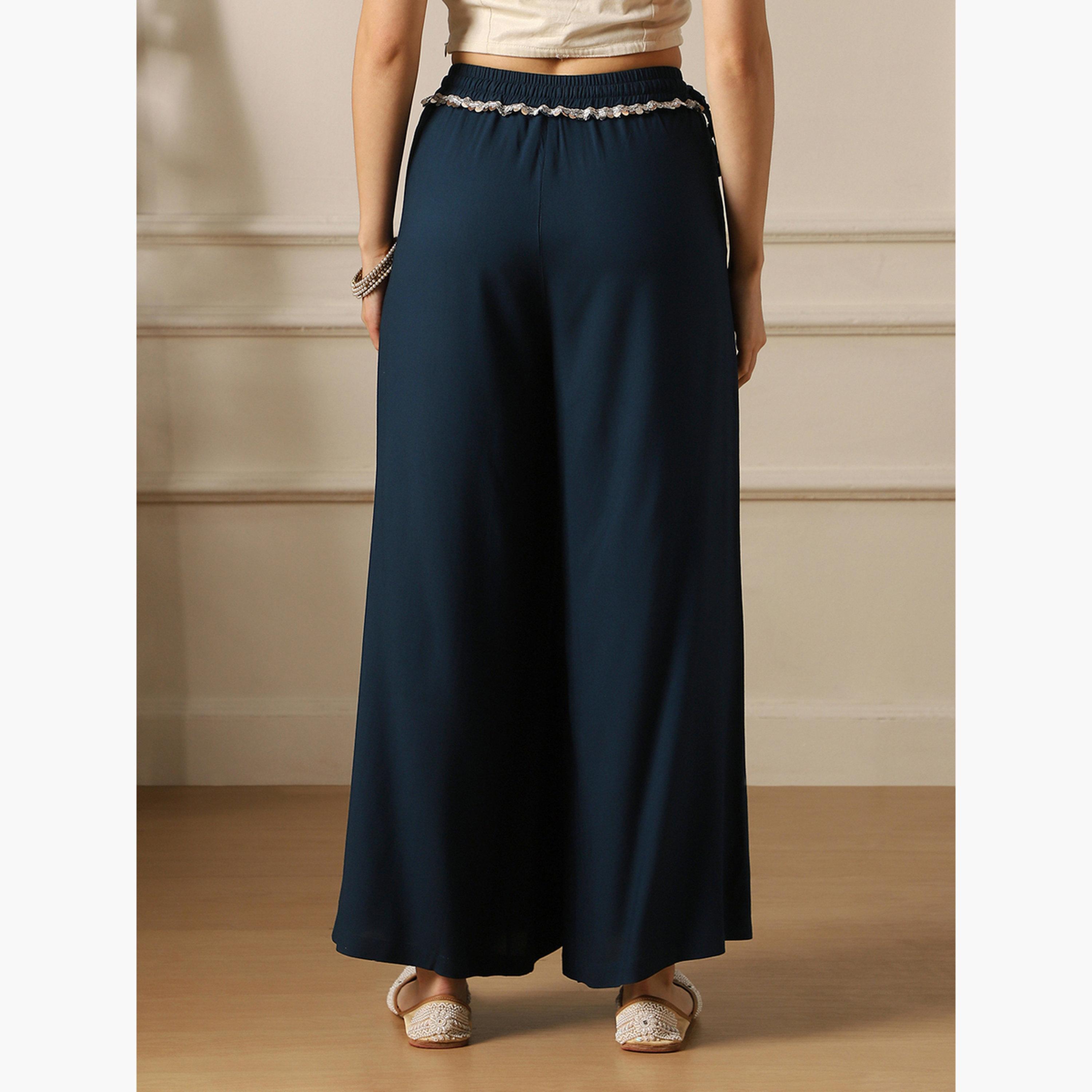 بنطلون بالازو بأرجل واسعة-women-clothing-ethnicwear-bottoms-palazzos-image-4