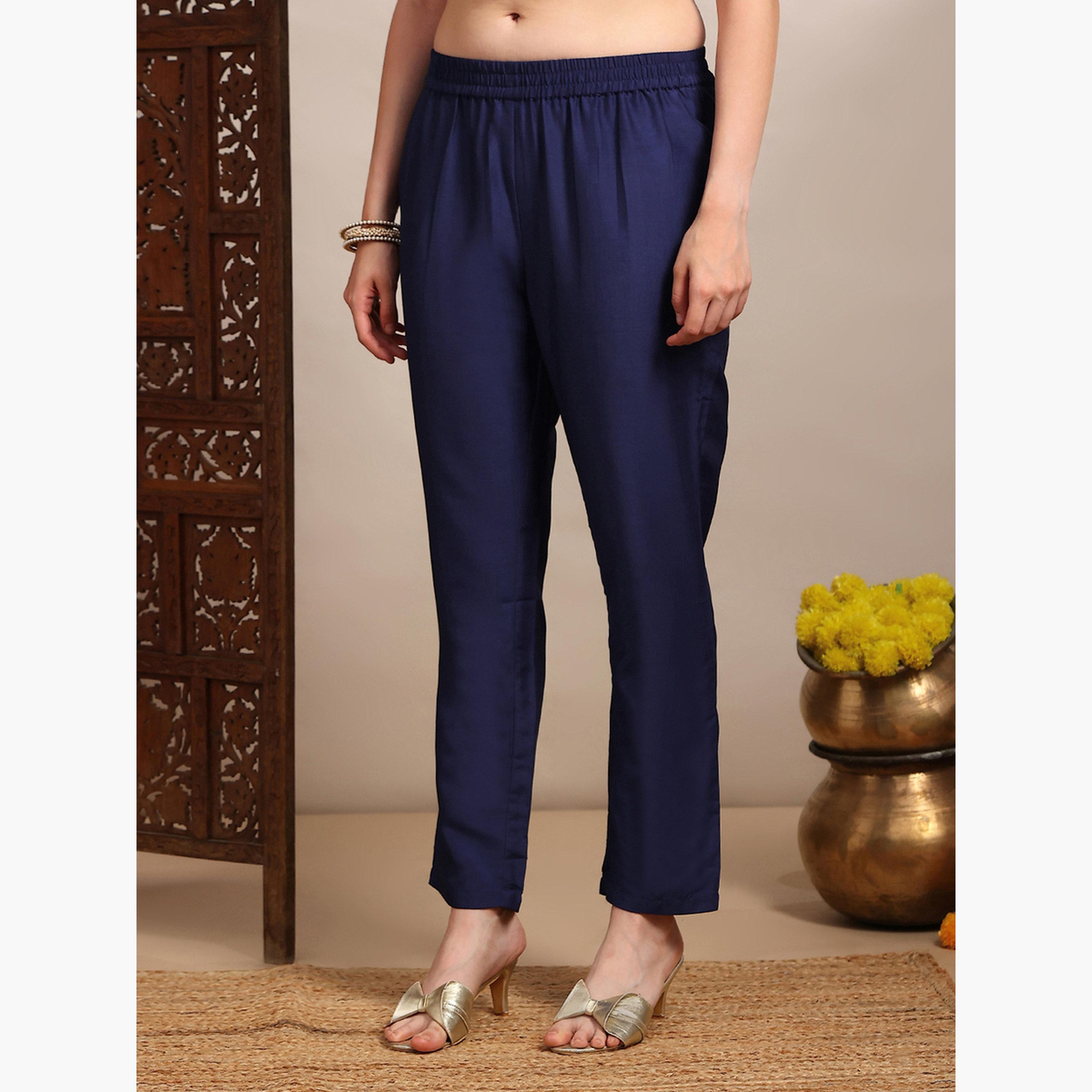 Globus X Styli Women Blue Sequin Zari Embroidered Kurta with Pants Set-women-clothing-ethnicwear-kurtasets-image-5