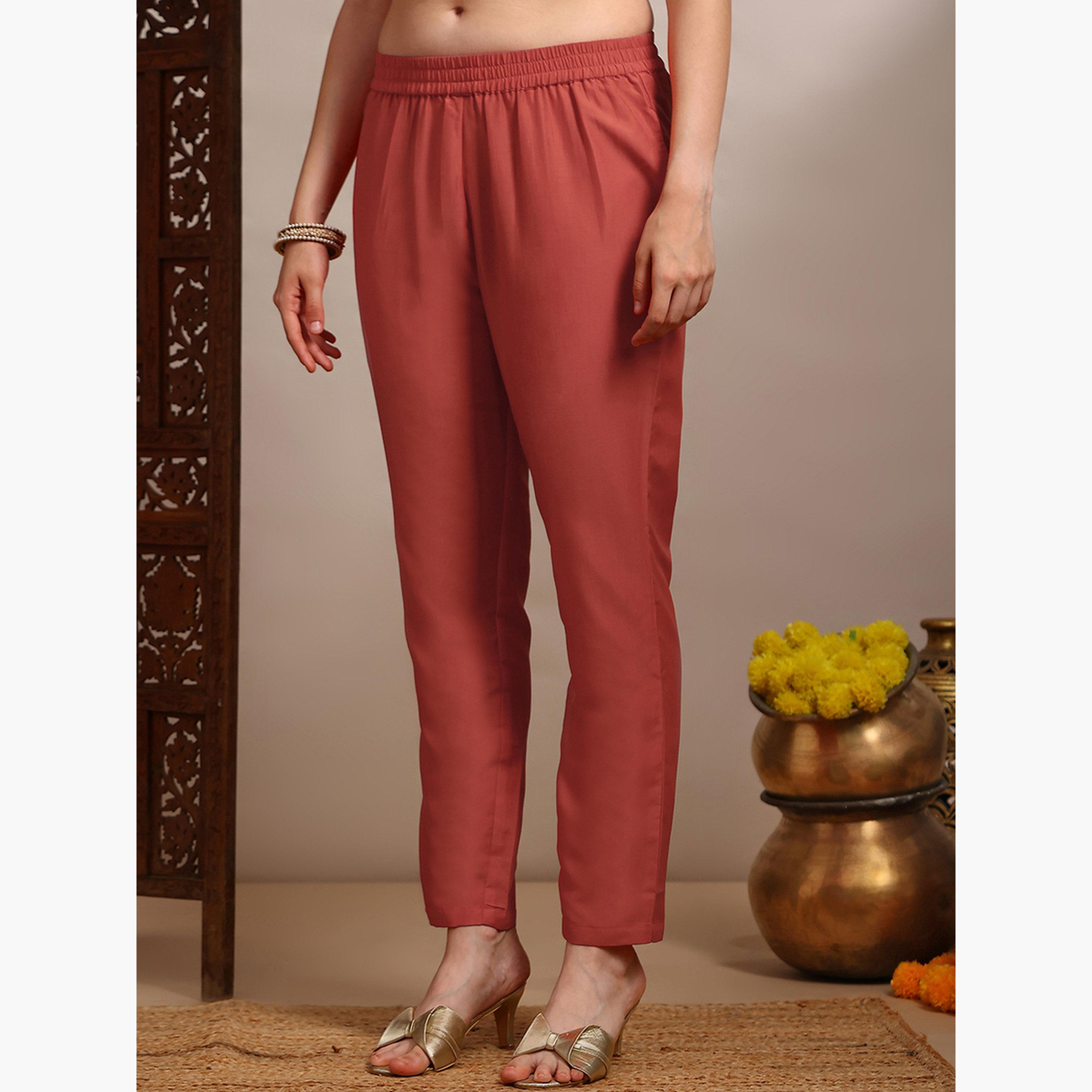 Globus X Styli Women Orange Sequin Zari Embroidered Kurta with Pants Set-women-clothing-ethnicwear-kurtasets-image-5