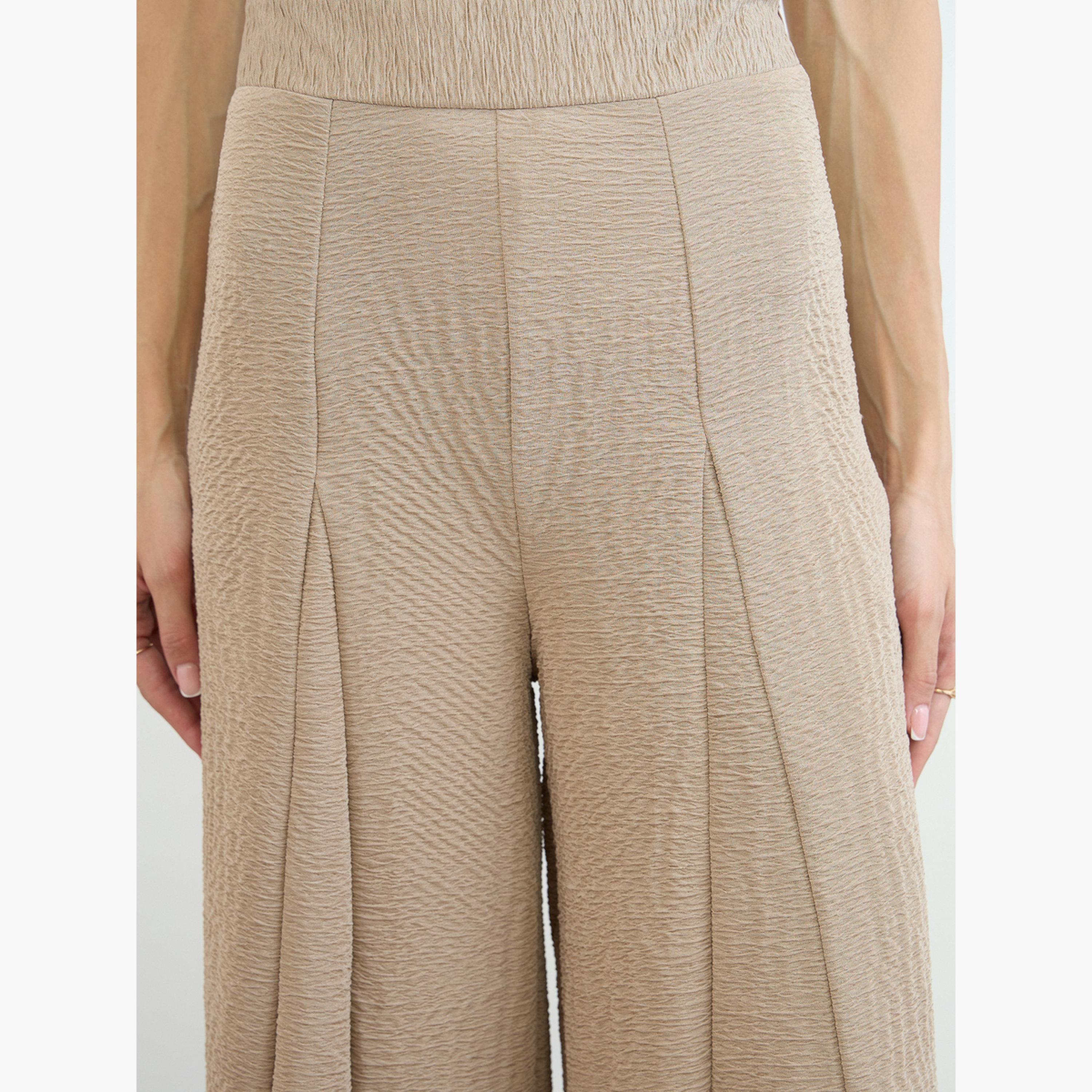 ستايلي - بنطال بيج واسع الساقين بنقشة مميزة-women-clothing-bottoms-joggers-image-3