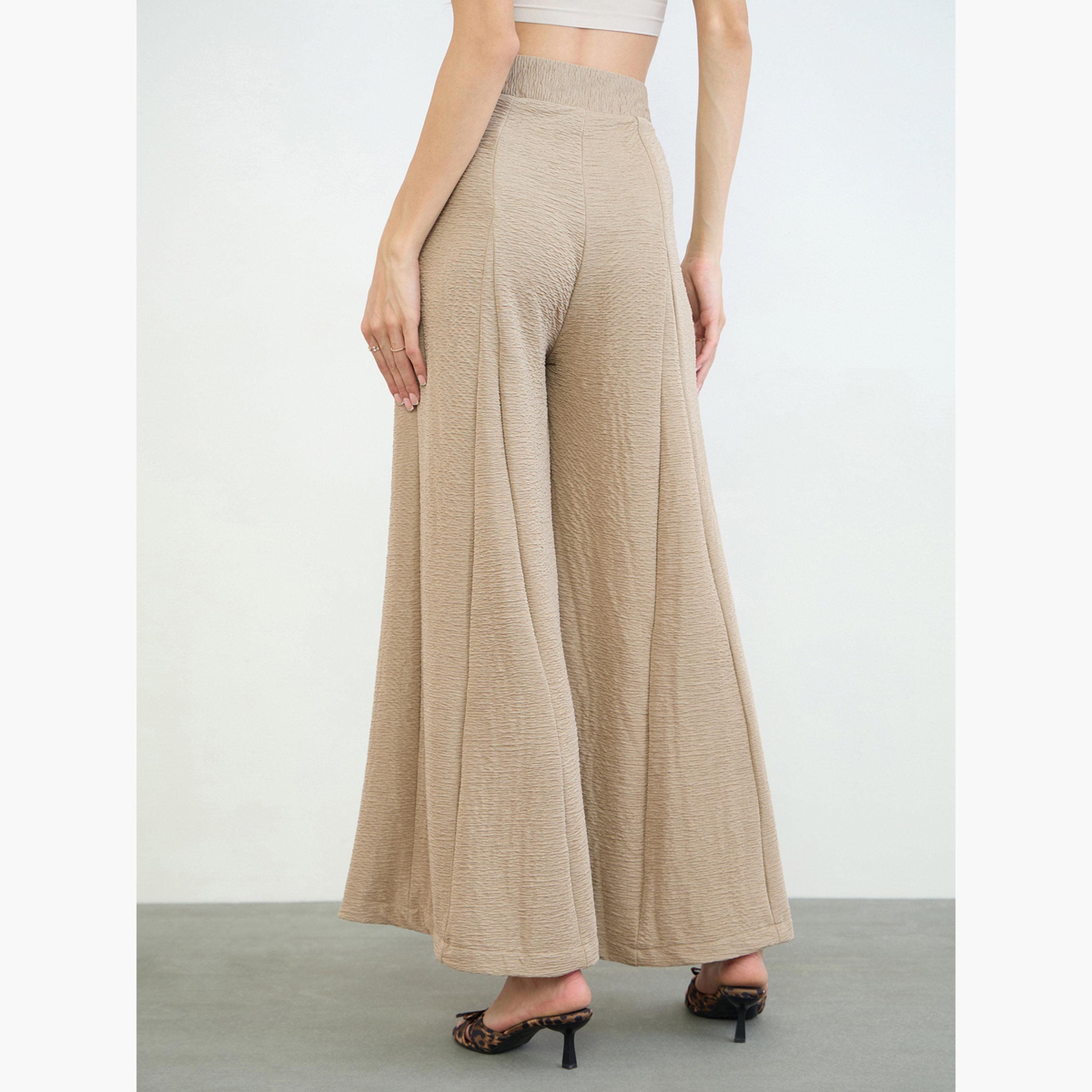 ستايلي - بنطال بيج واسع الساقين بنقشة مميزة-women-clothing-bottoms-joggers-image-4