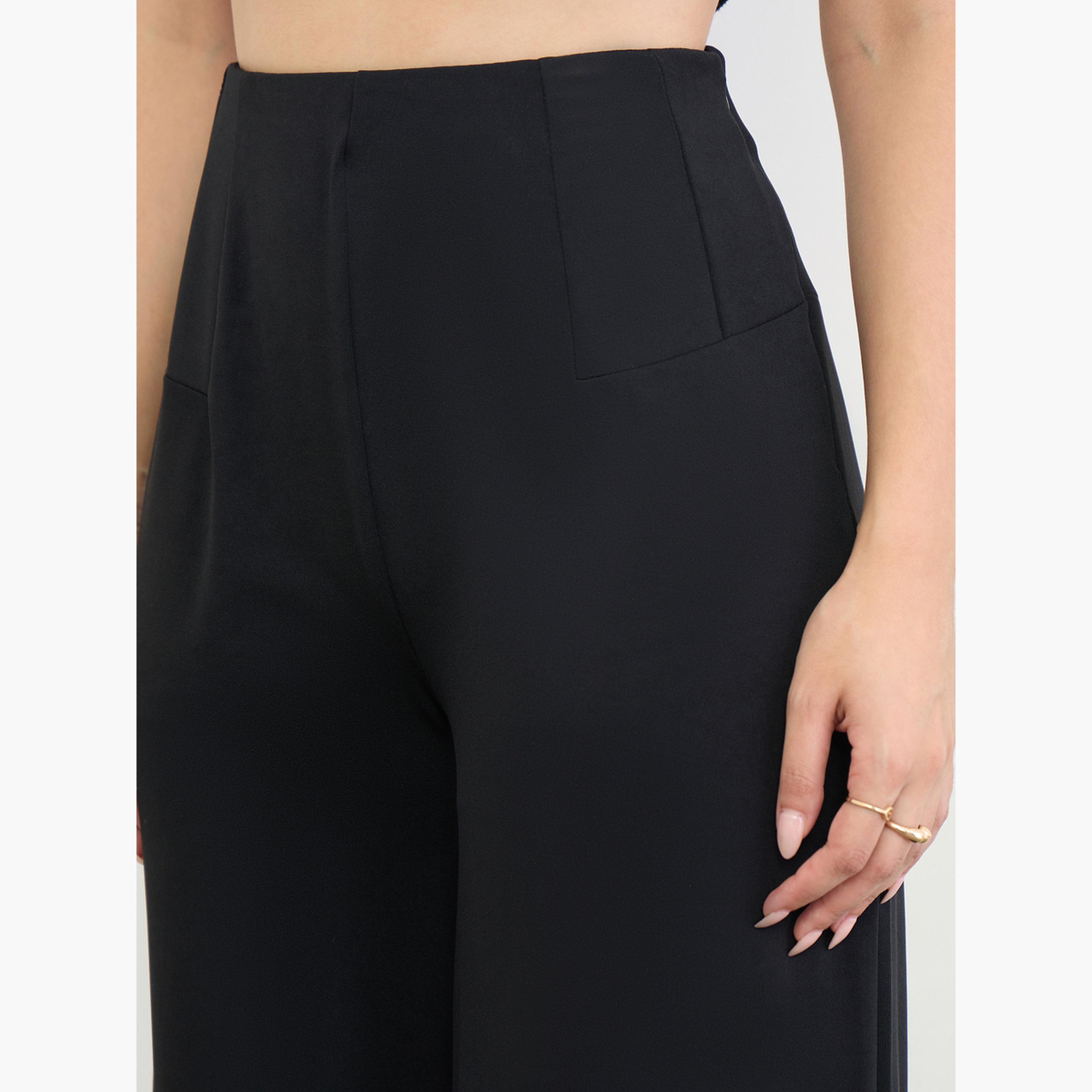 بنطال بكسرات وأرجل واسعة-women-clothing-trousers-image-3