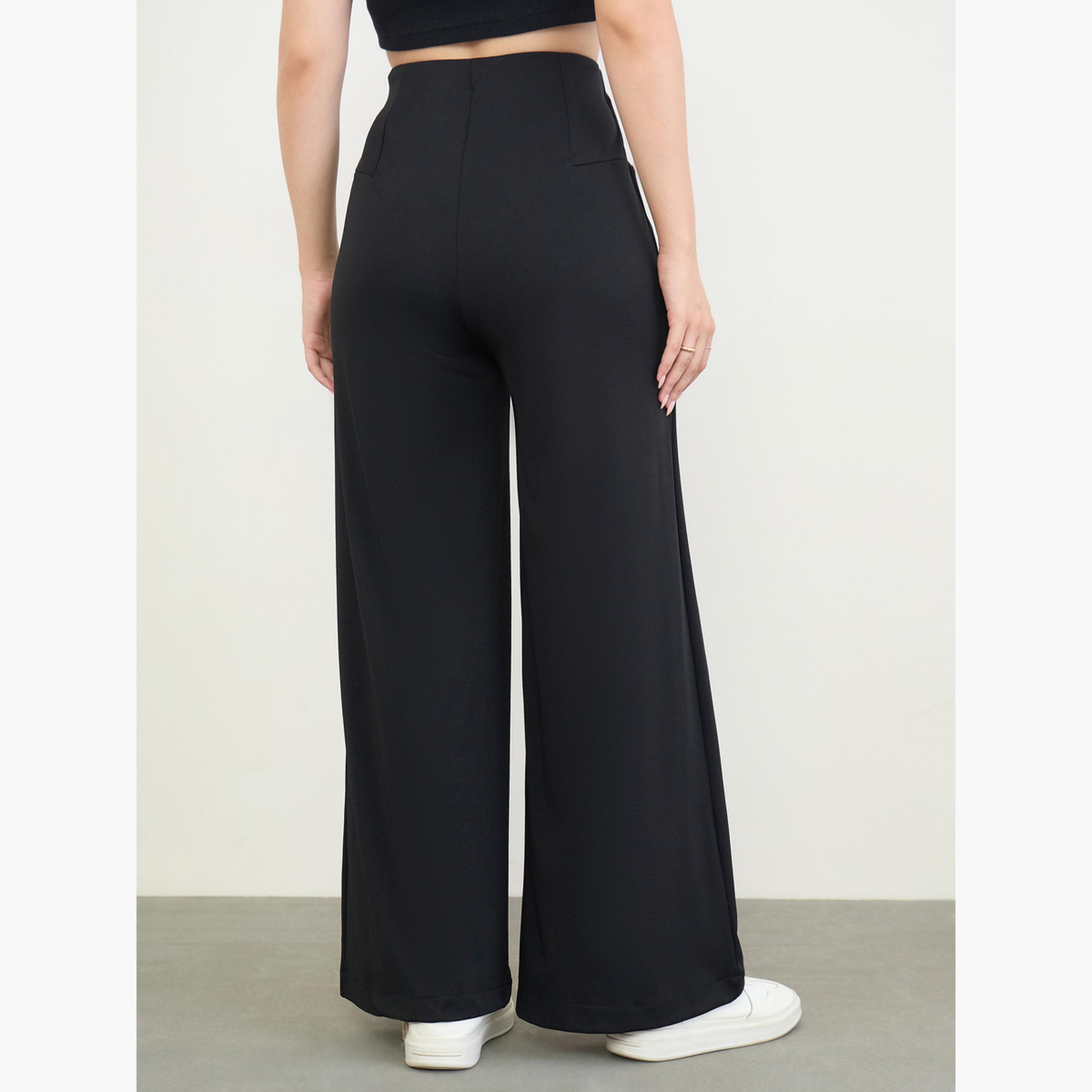 بنطال بكسرات وأرجل واسعة-women-clothing-trousers-image-4