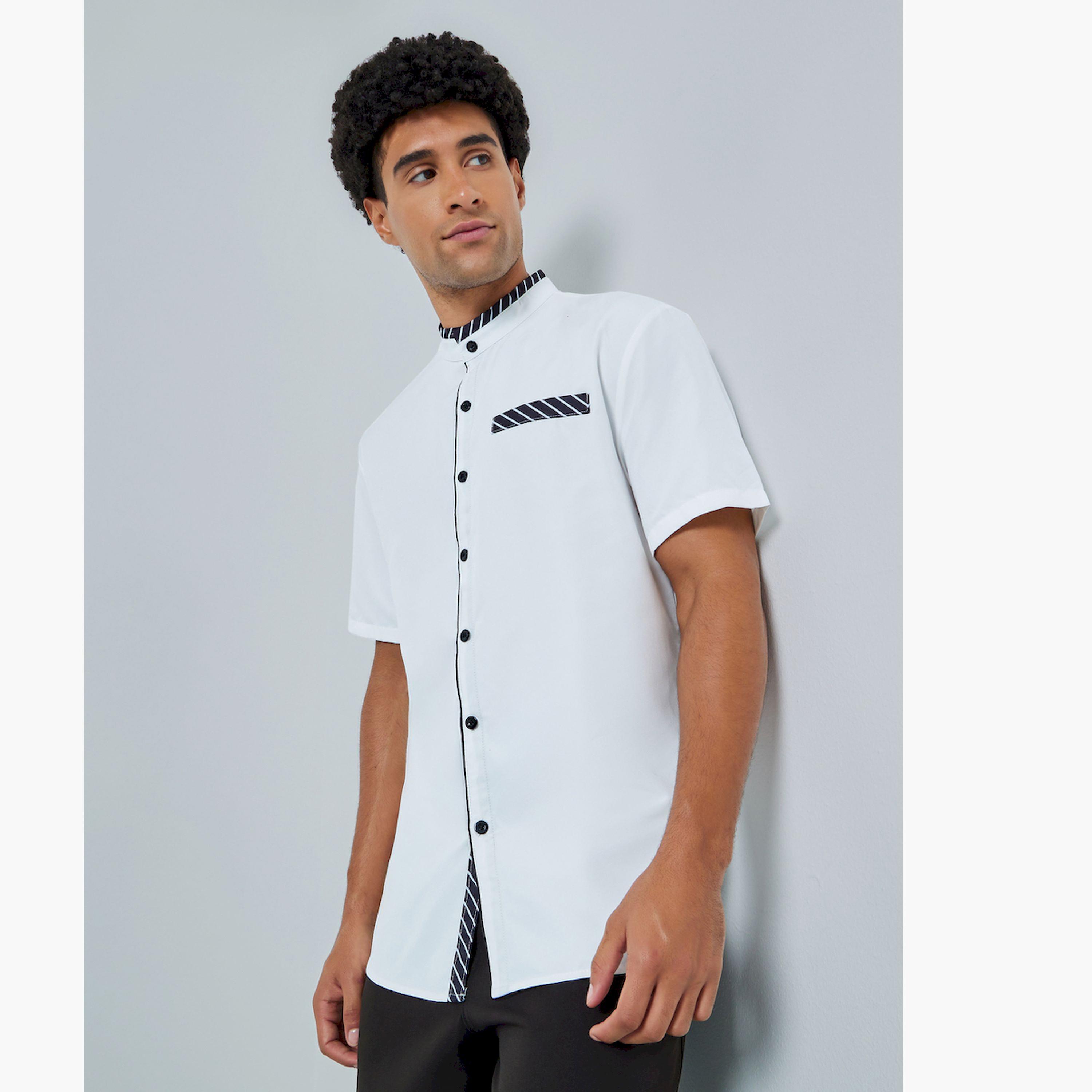 قميص رجالي أبيض بياقة صينية-men-clothing-shirts-image-1