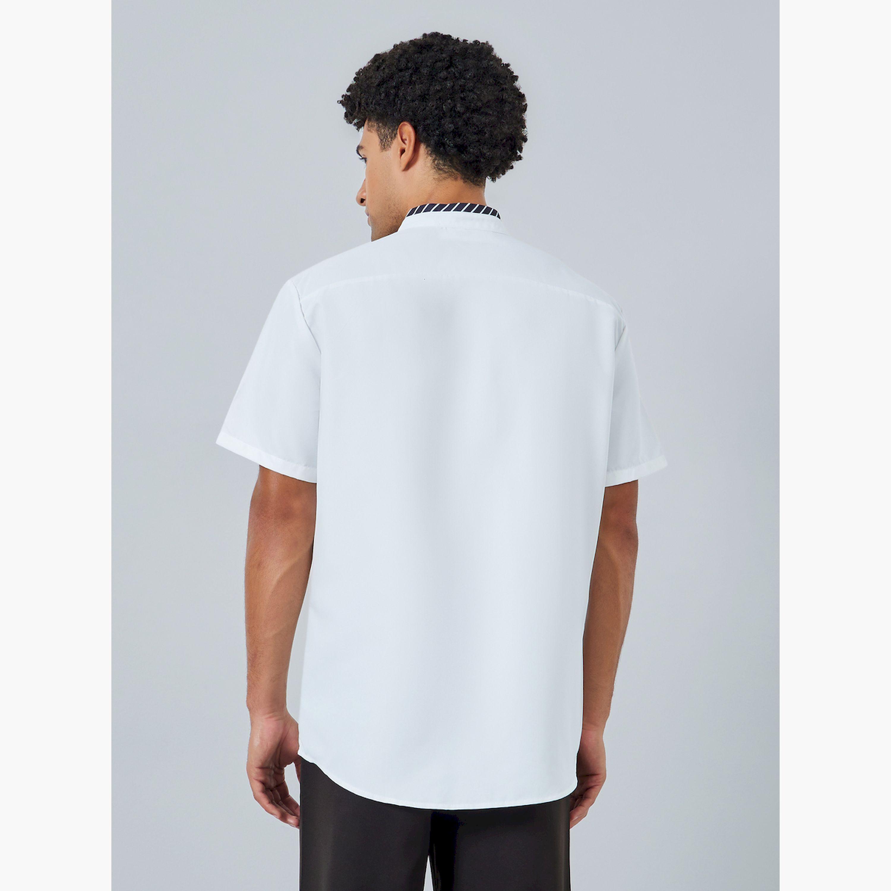 Take Two Men White Mandarin Collar Shirt-men-clothing-shirts-image-3