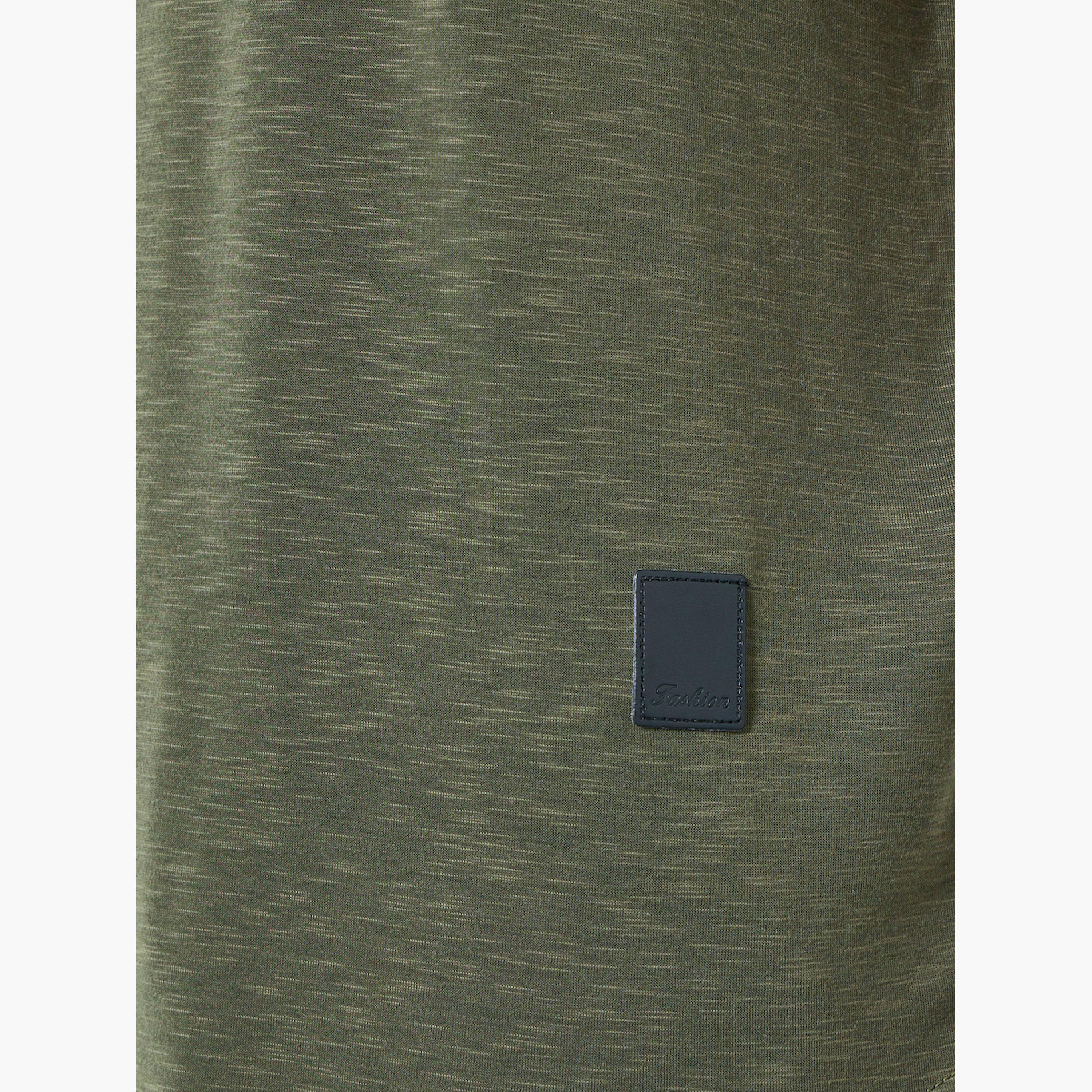 تيشيرت رجالي خاكي بياقة مستديرة وتأثير باهت-men-clothing-tshirtsandpolos-tshirts-image-4