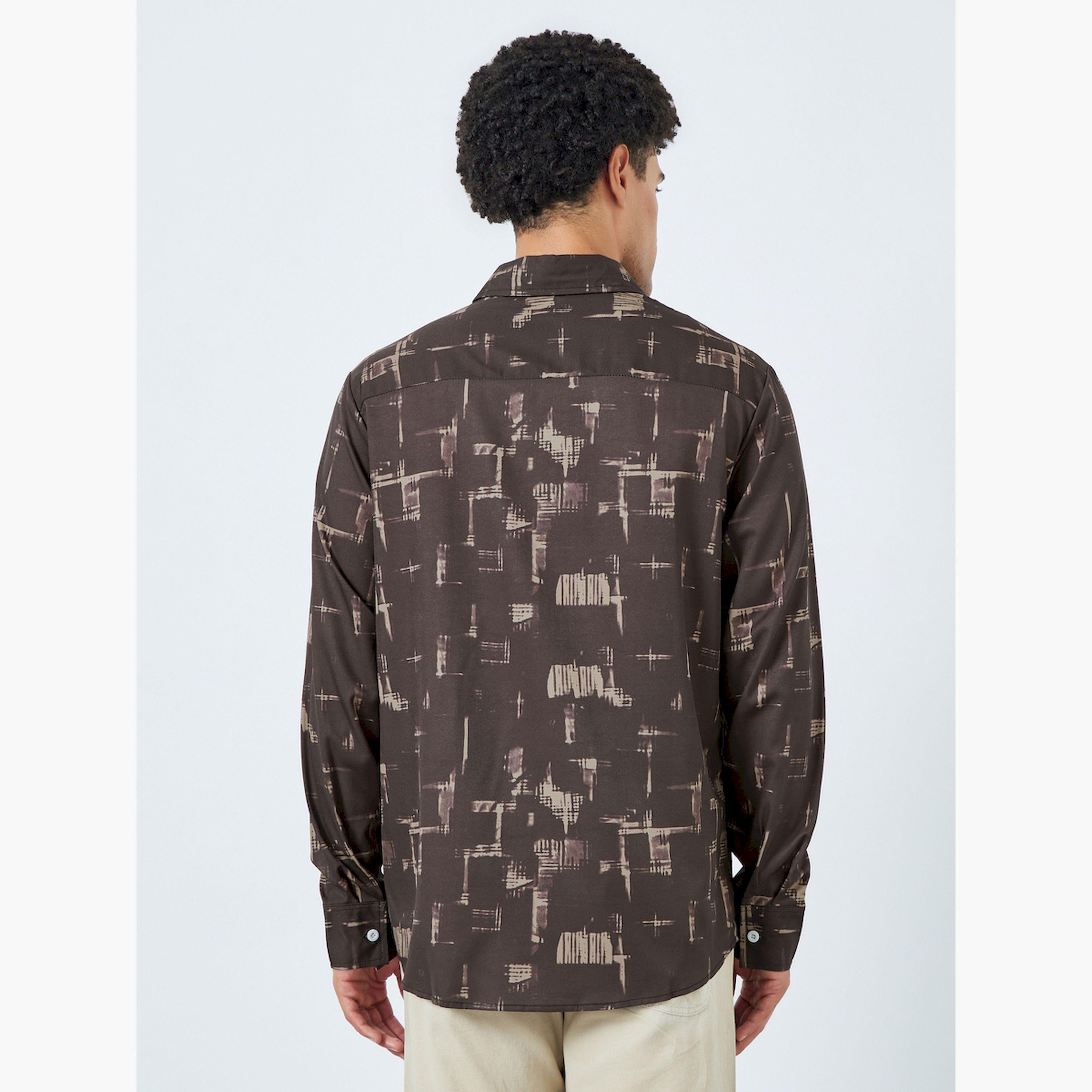 Take Two Men Abstract Print Long Sleeve Shirt-men-clothing-shirts-image-3