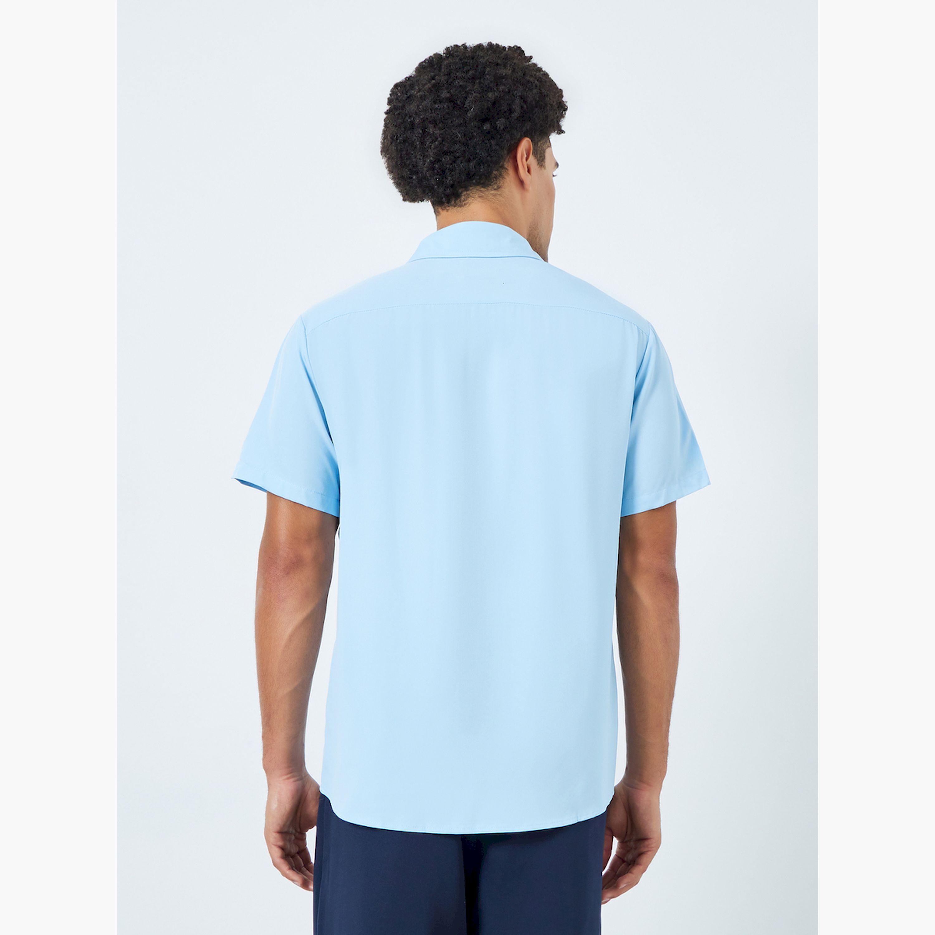 Take Two Men Light Blue Short Sleeve Shirt-men-clothing-shirts-image-3