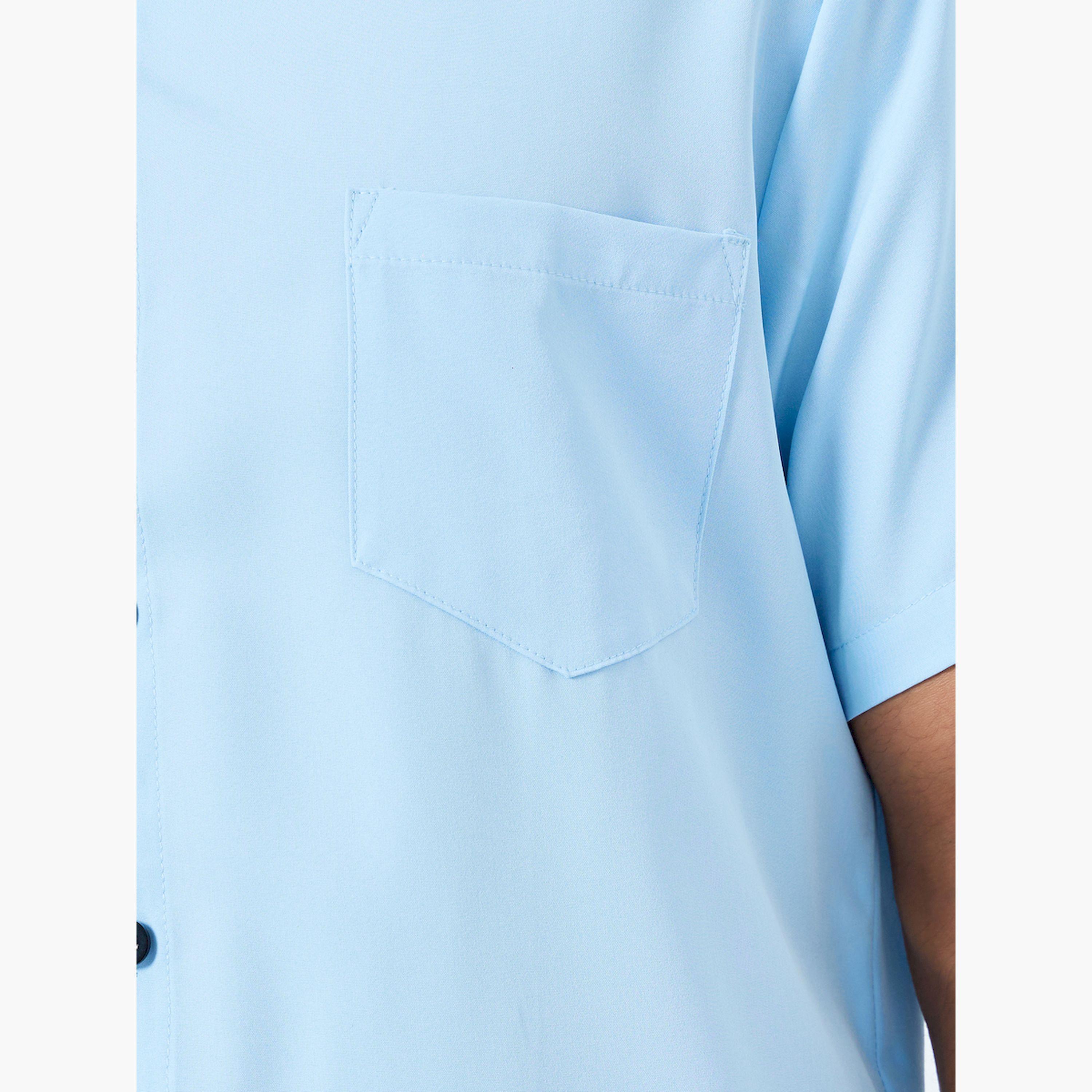 Take Two Men Light Blue Short Sleeve Shirt-men-clothing-shirts-image-4