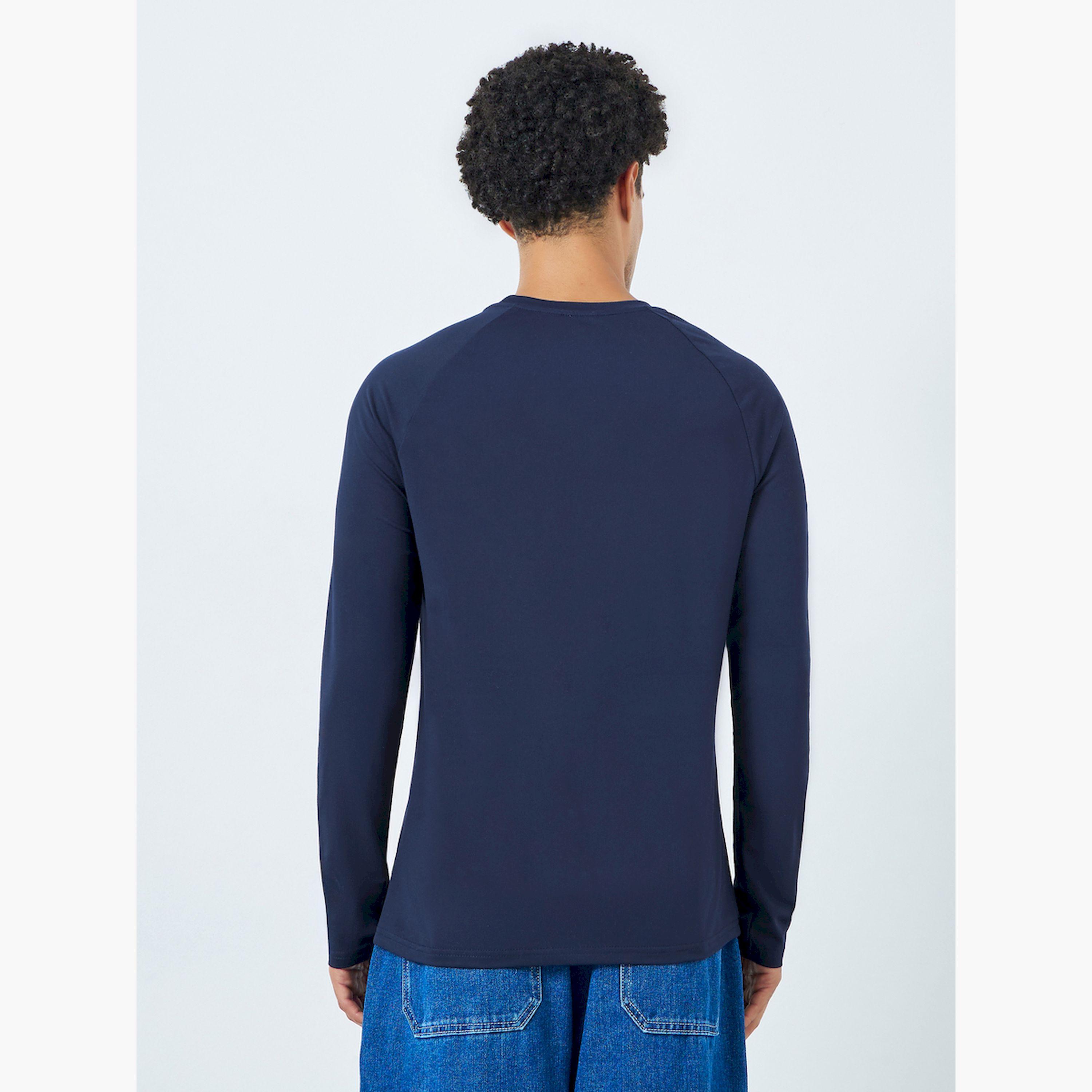 Take Two Men Navy Blue Long Sleeve Raglan T-Shirt-men-clothing-tshirtsandpolos-tshirts-image-3