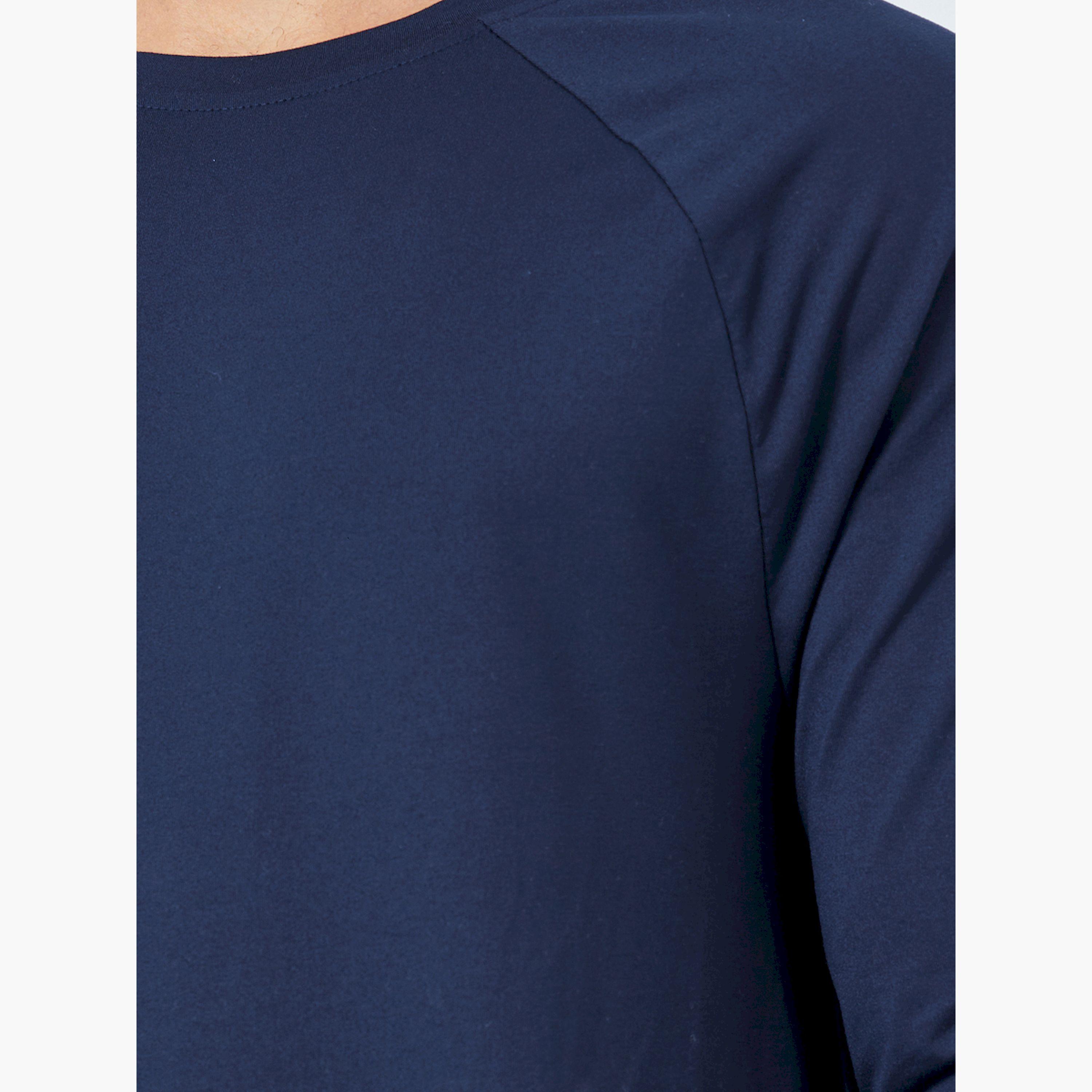 Take Two Men Navy Blue Long Sleeve Raglan T-Shirt-men-clothing-tshirtsandpolos-tshirts-image-4